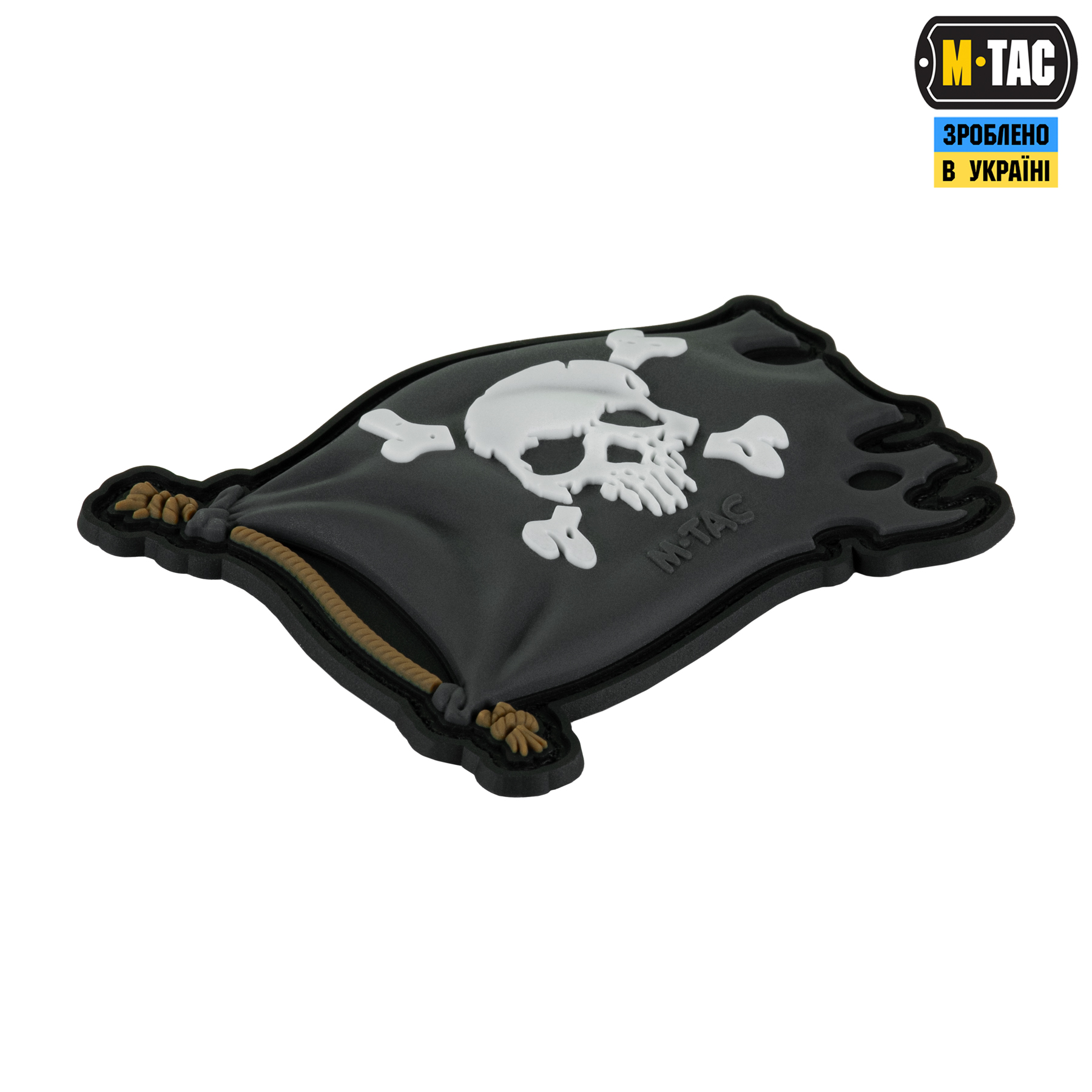 M-Tac нашивка Веселий Роджер PVC Black — 3