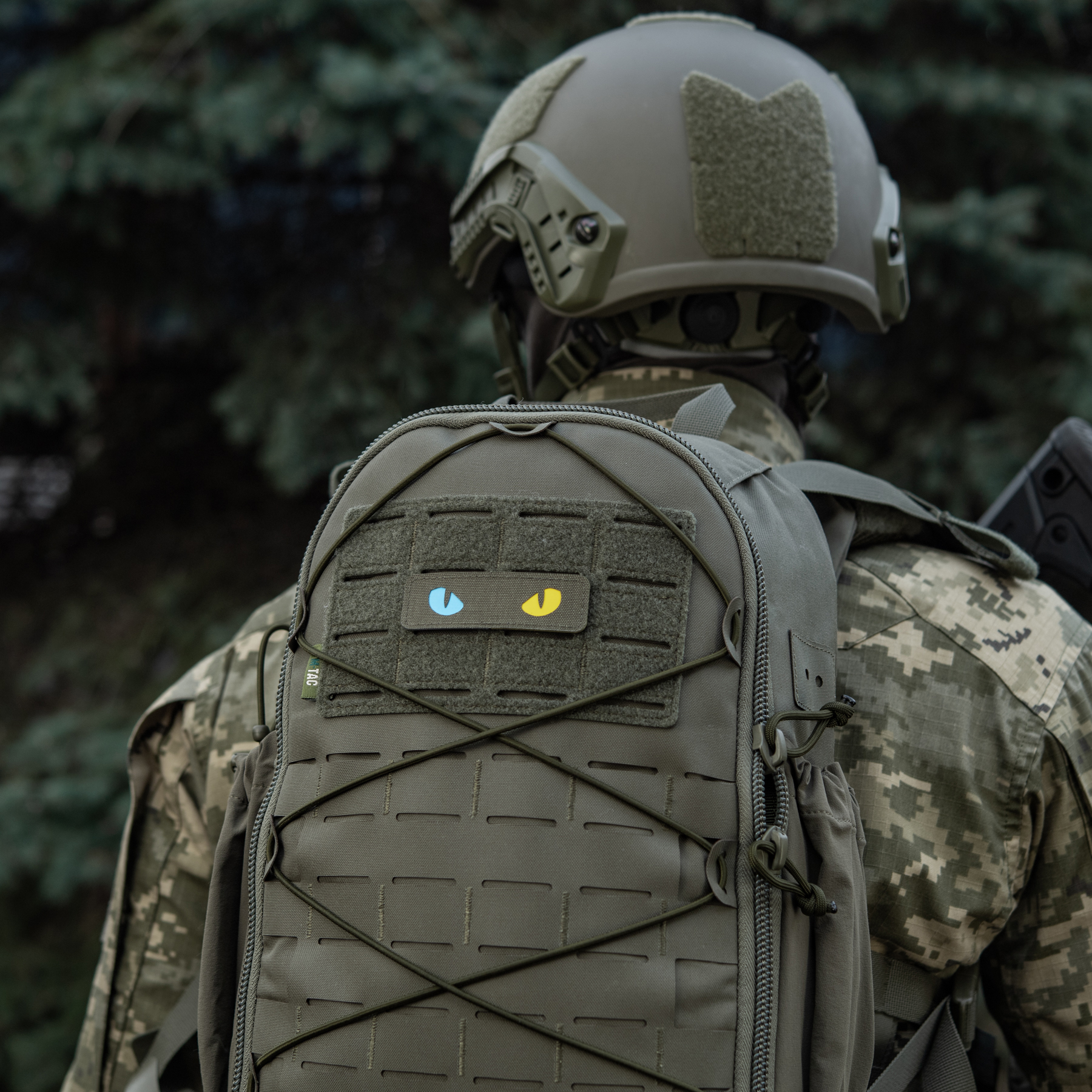 M-Tac нашивка Cat Eyes Laser Cut Ranger Green/Yellow/Blue/GID — 13