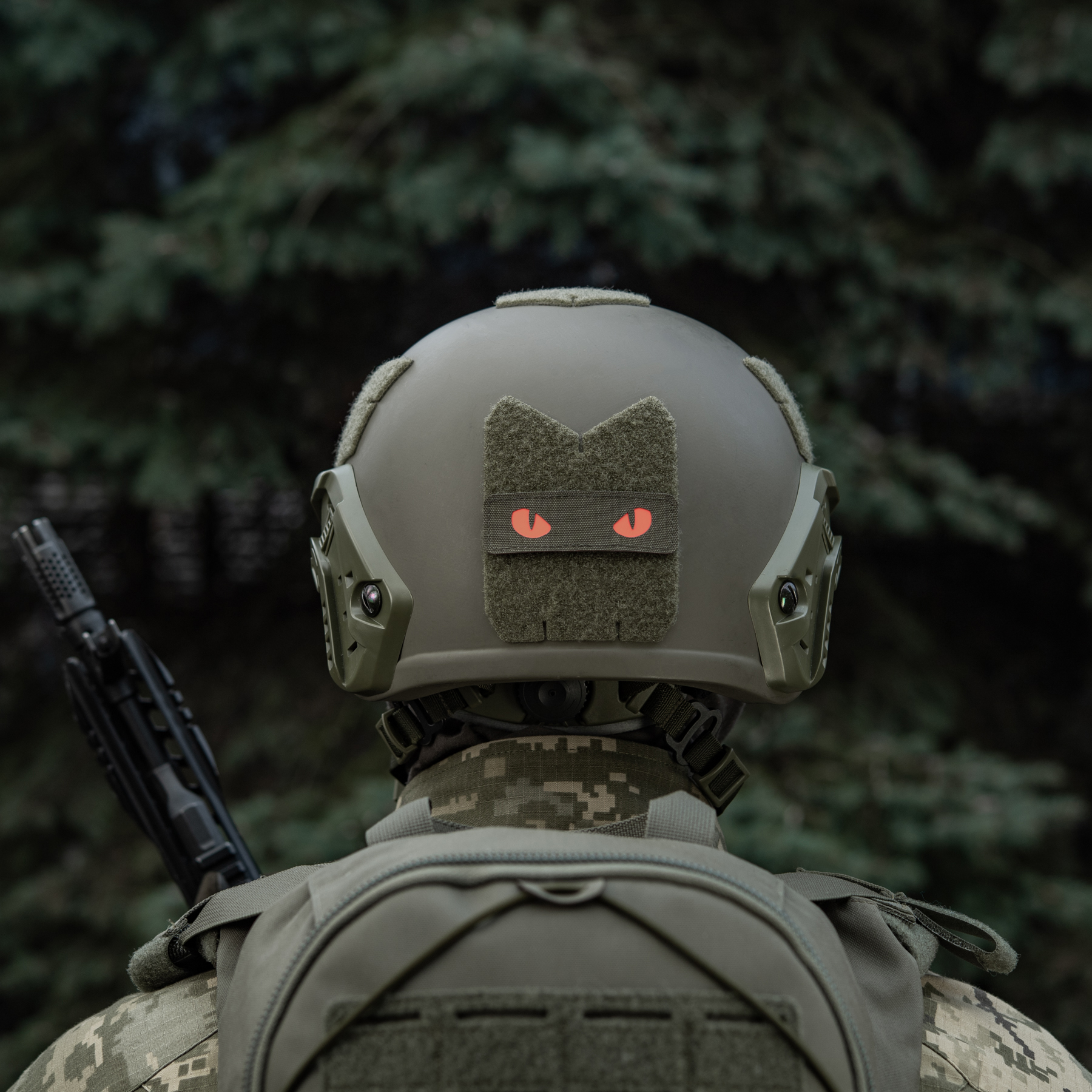 M-Tac нашивка Cat Eyes Laser Cut Ranger Green/Red/GID — 17