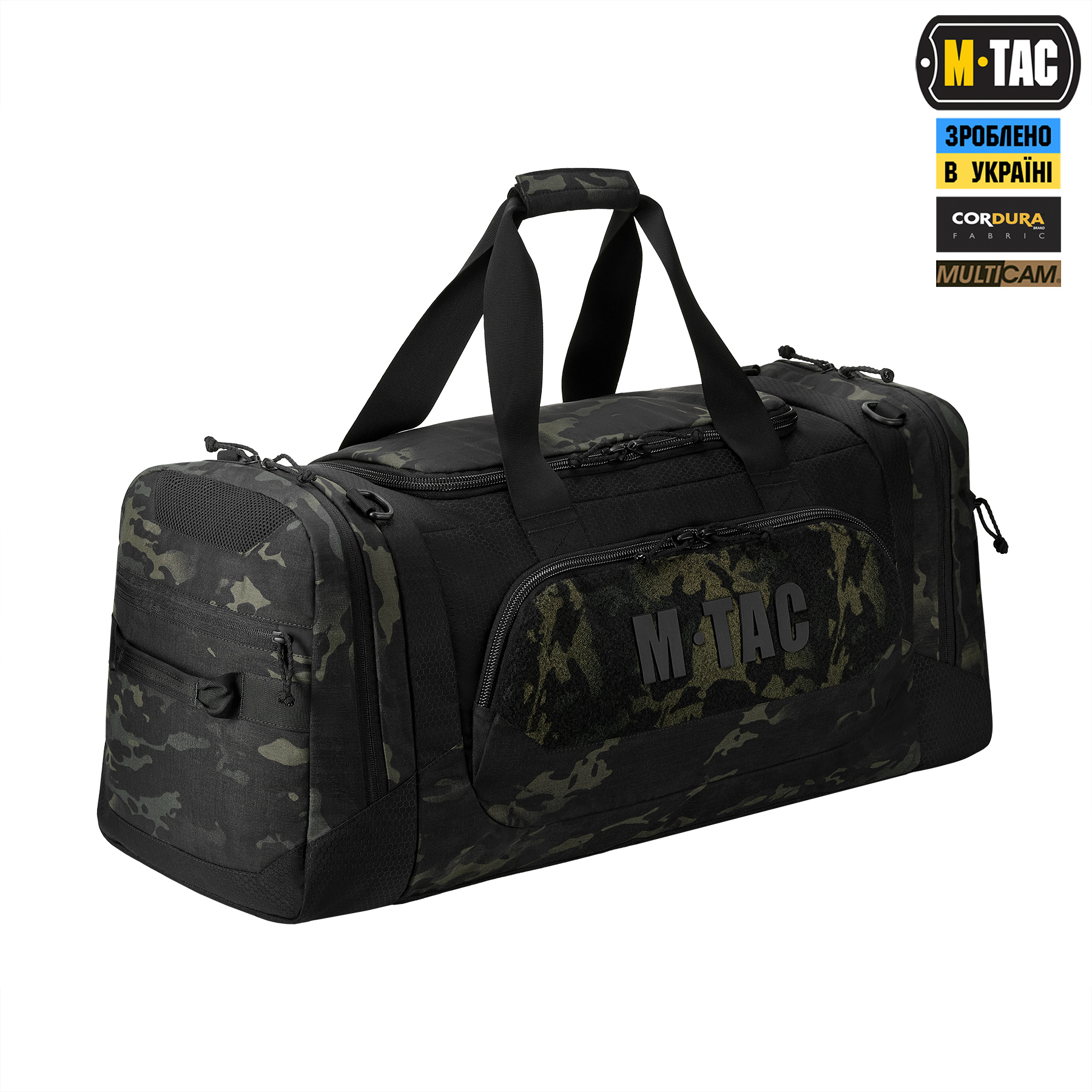 Сумка-баул M-Tac Sport 70л Elite Мультикам Black (10574208) Чорний