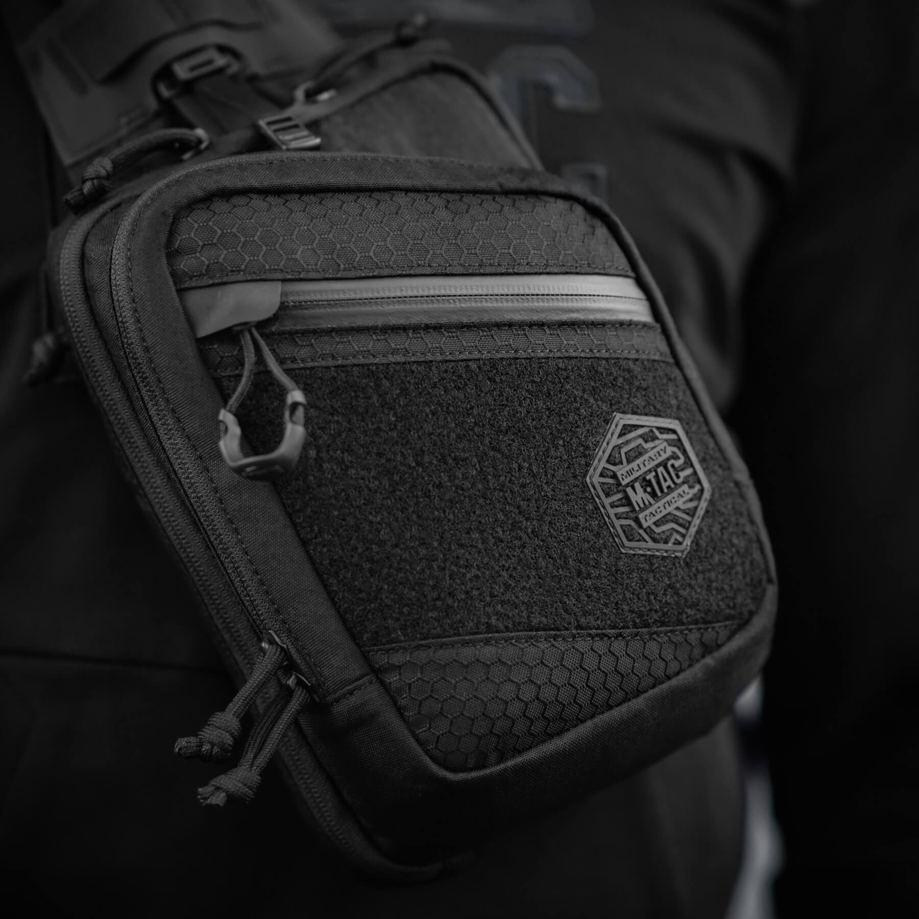 M-Tac сумка Sling Pistol Bag Hex с липучкой Black — 22