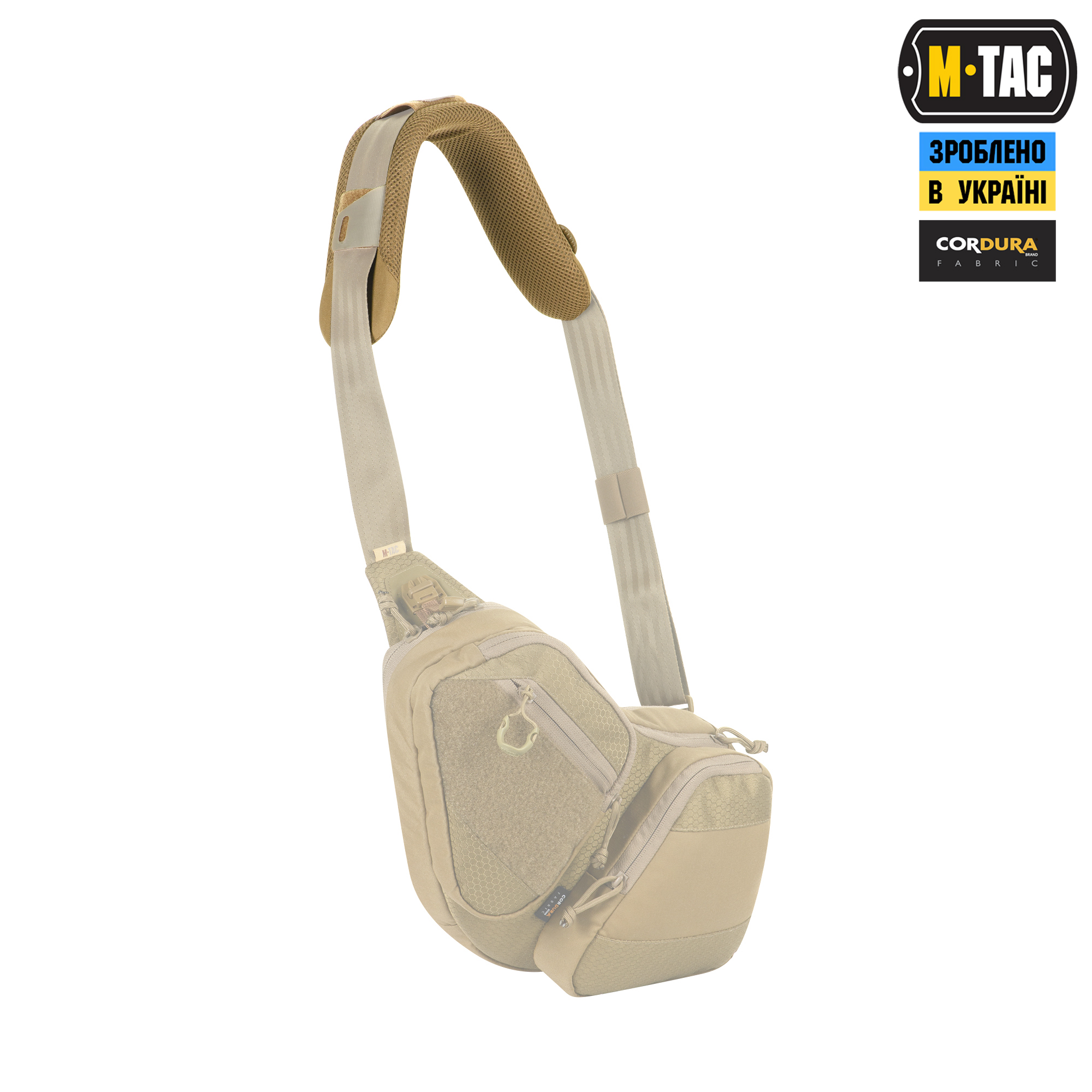 Сумка M-Tac демпфер плечовий на лямку 40 мм Elite Coyote (10161005-40) Коричневий