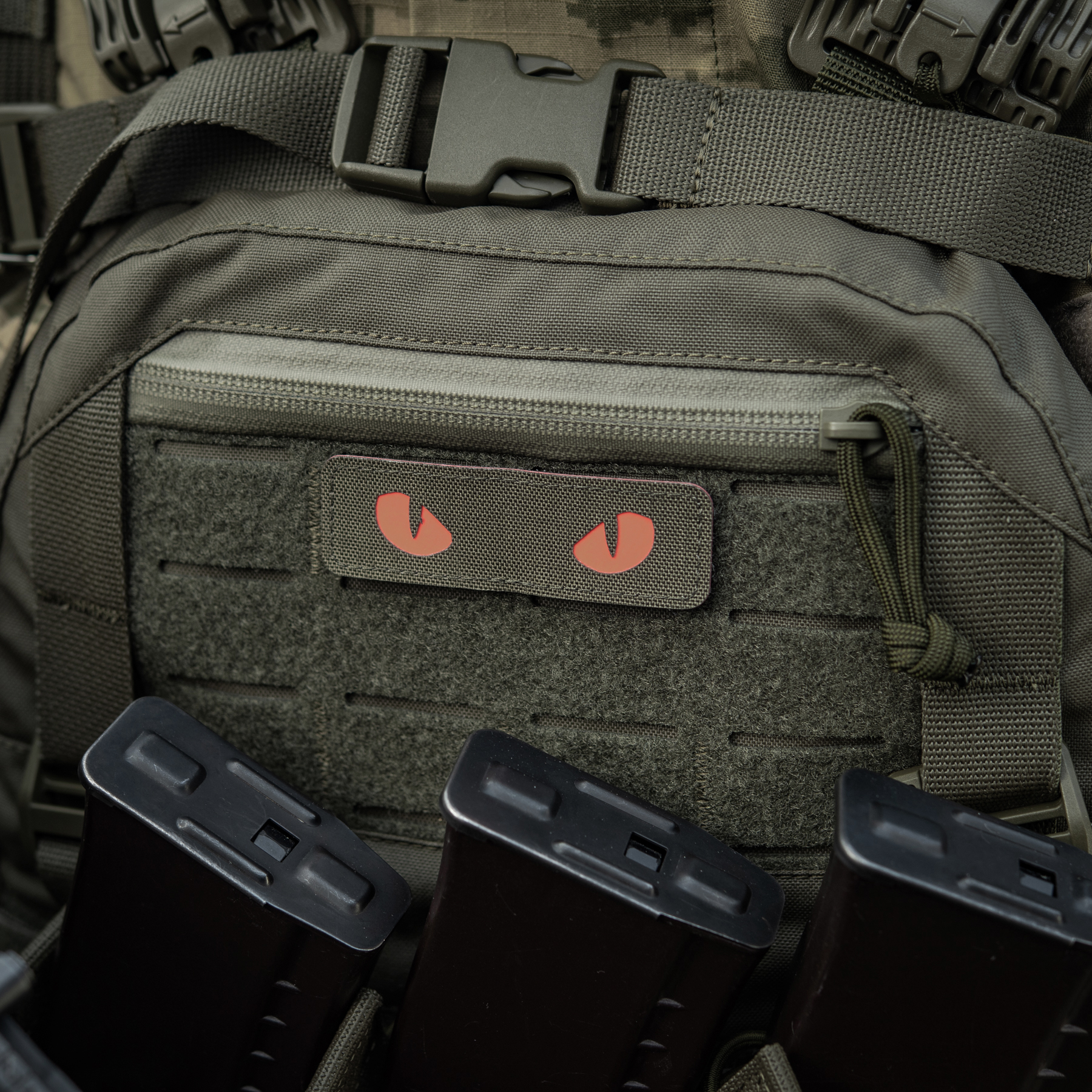 M-Tac нашивка Cat Eyes Laser Cut Ranger Green/Red/GID — 8
