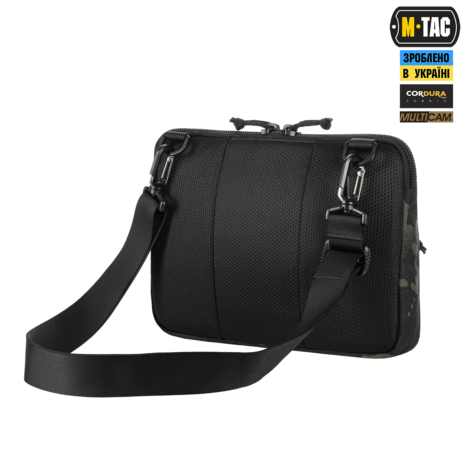 M-Tac сумка Admin Bag Medium Elite с липучкой Multicam Black/Black — 5