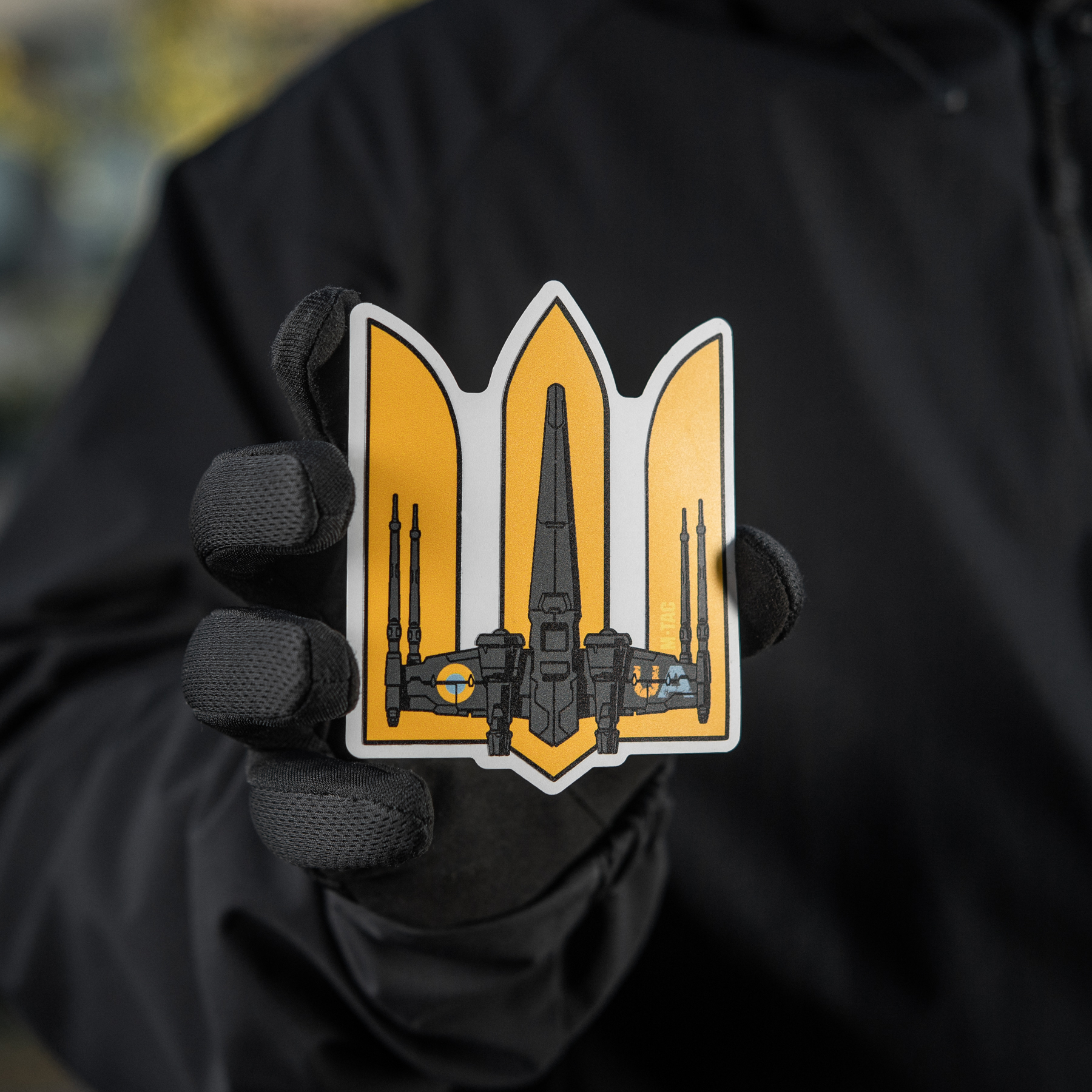 M-Tac наклейка Тризуб UA-Wing Small Yellow — 4