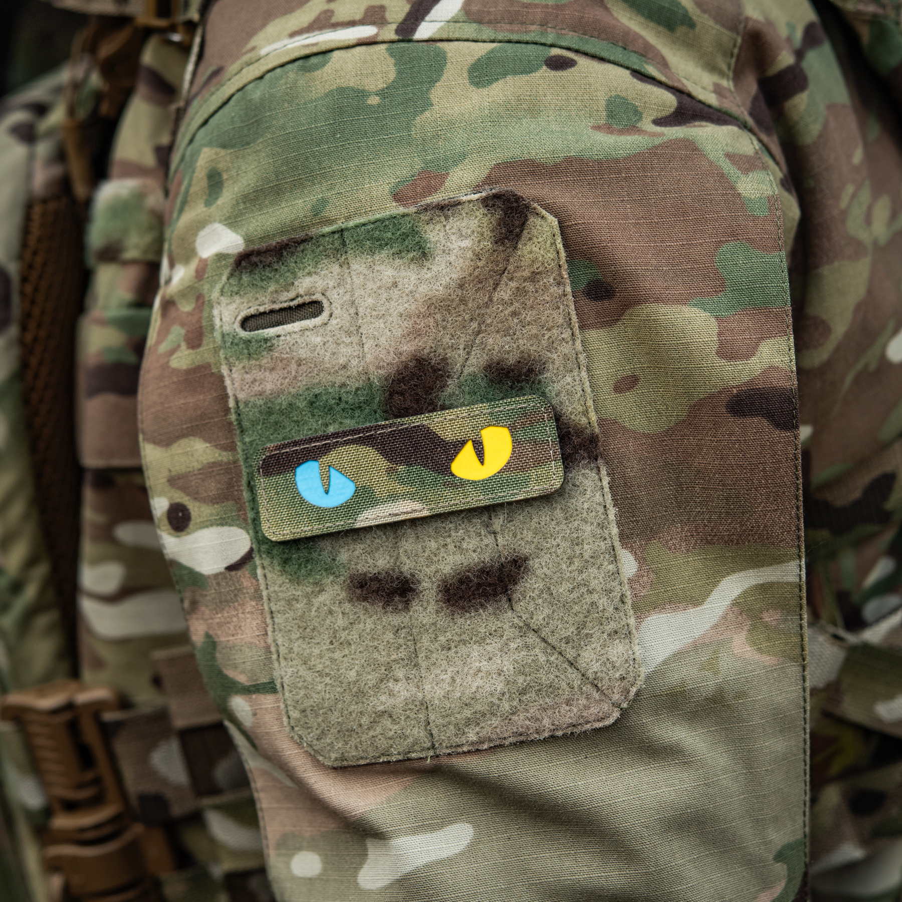 M-Tac нашивка Cat Eyes Laser Cut Multicam/Yellow/Blue/GID — 11