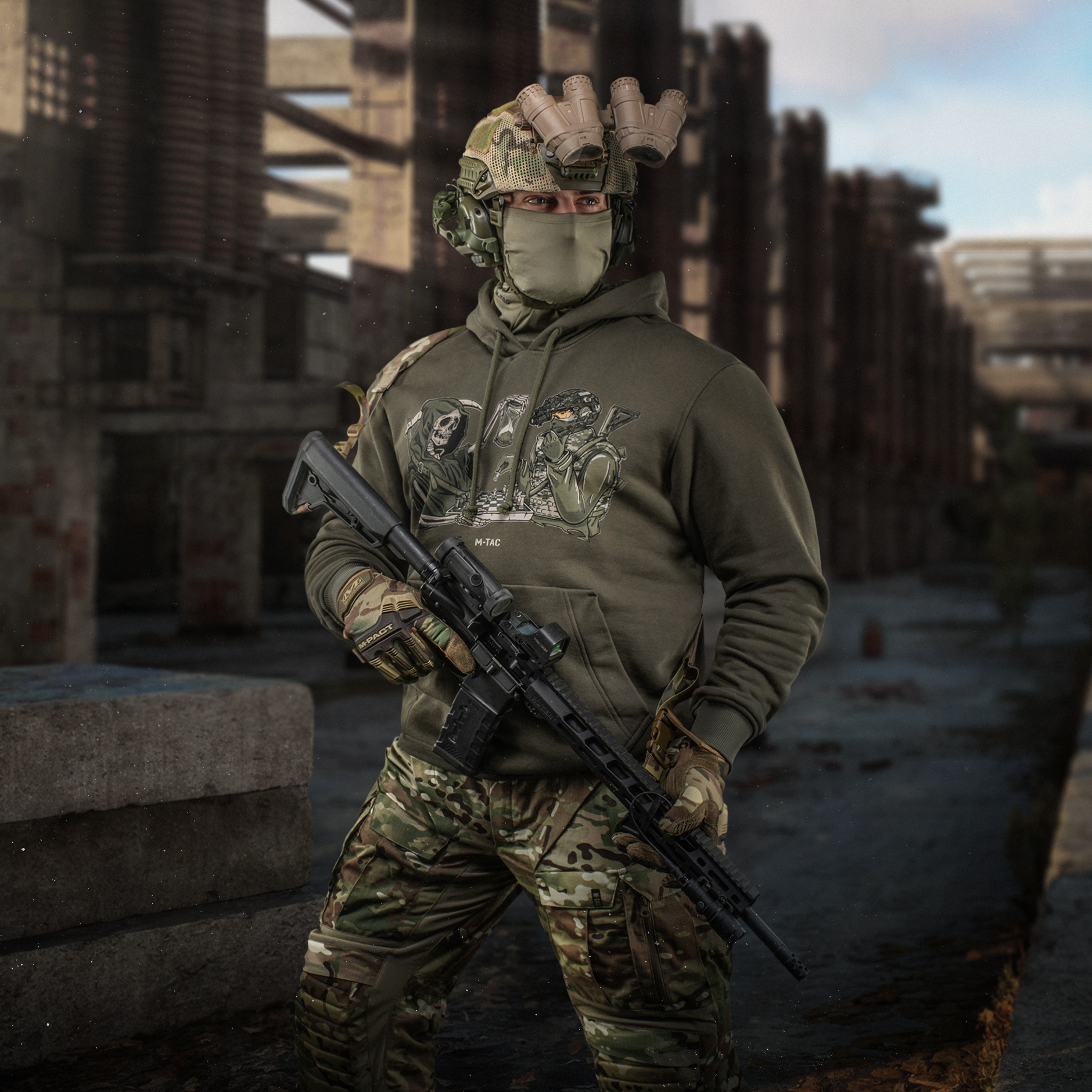 M-Tac кофта Hoodie Time Oversize Hard Ranger Green — 16