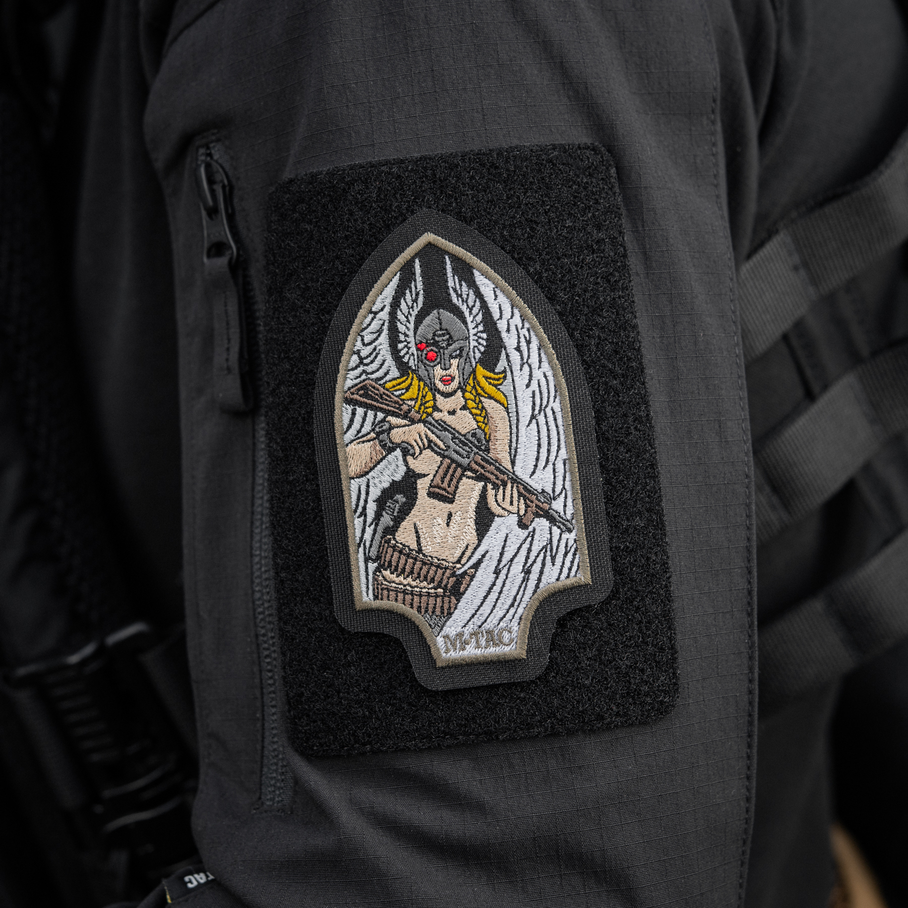 M-Tac нашивка Valkyrie (вышивка) Black/Ranger Green — 10