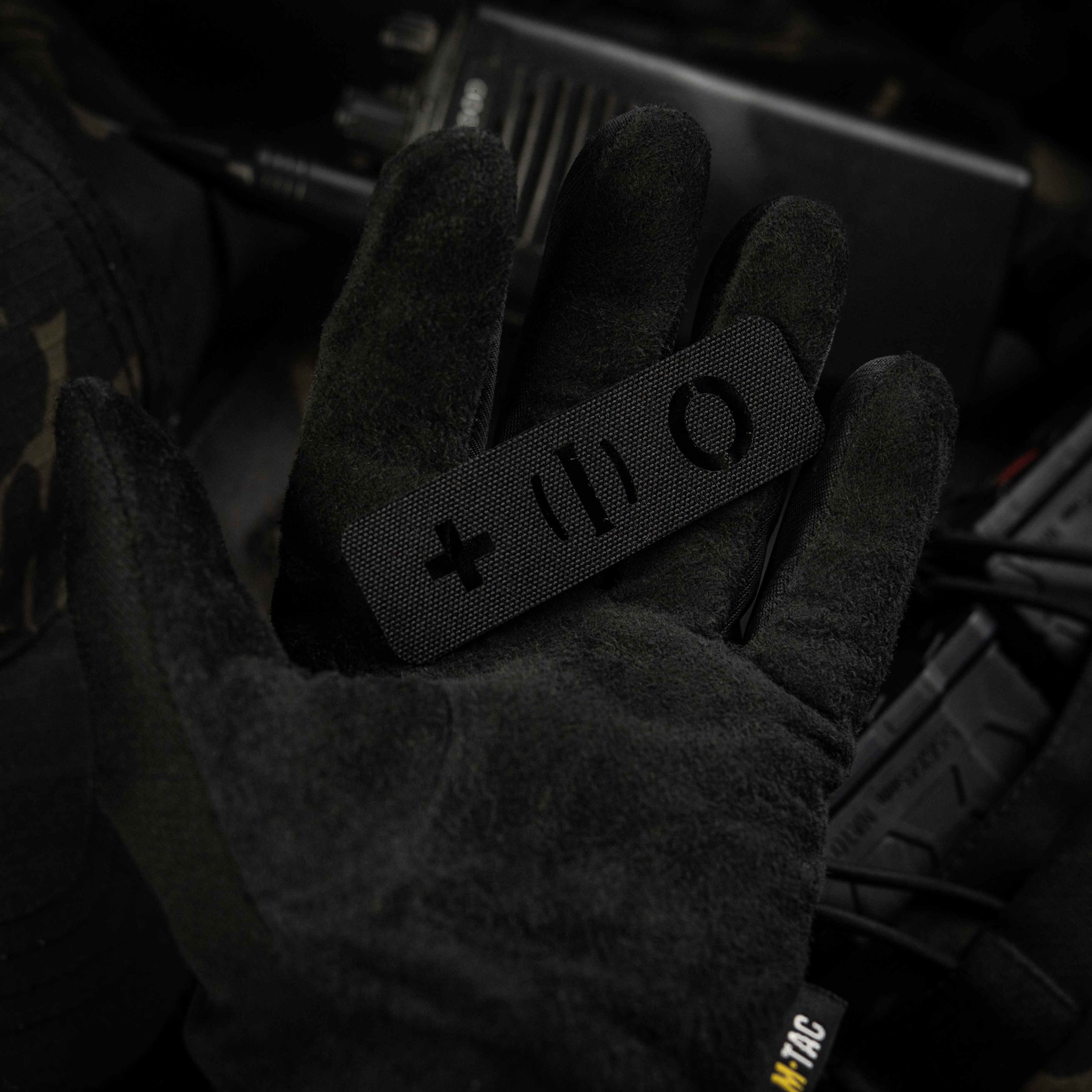 M-Tac нашивка группа крови O (I) + сквозная Laser Cut 25х80 Black — 4