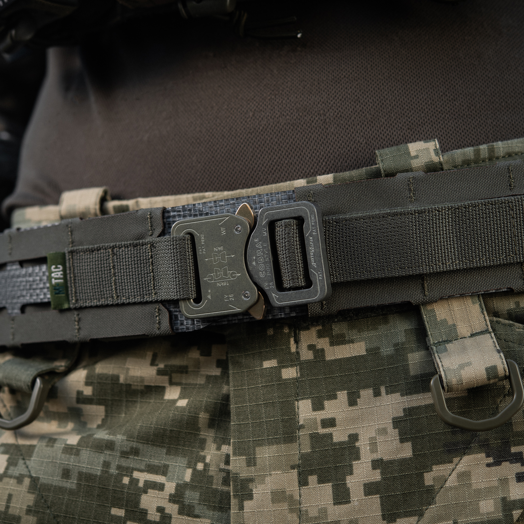 M-Tac ремень Tiger Belt Cobra Buckle Ranger Green — 13