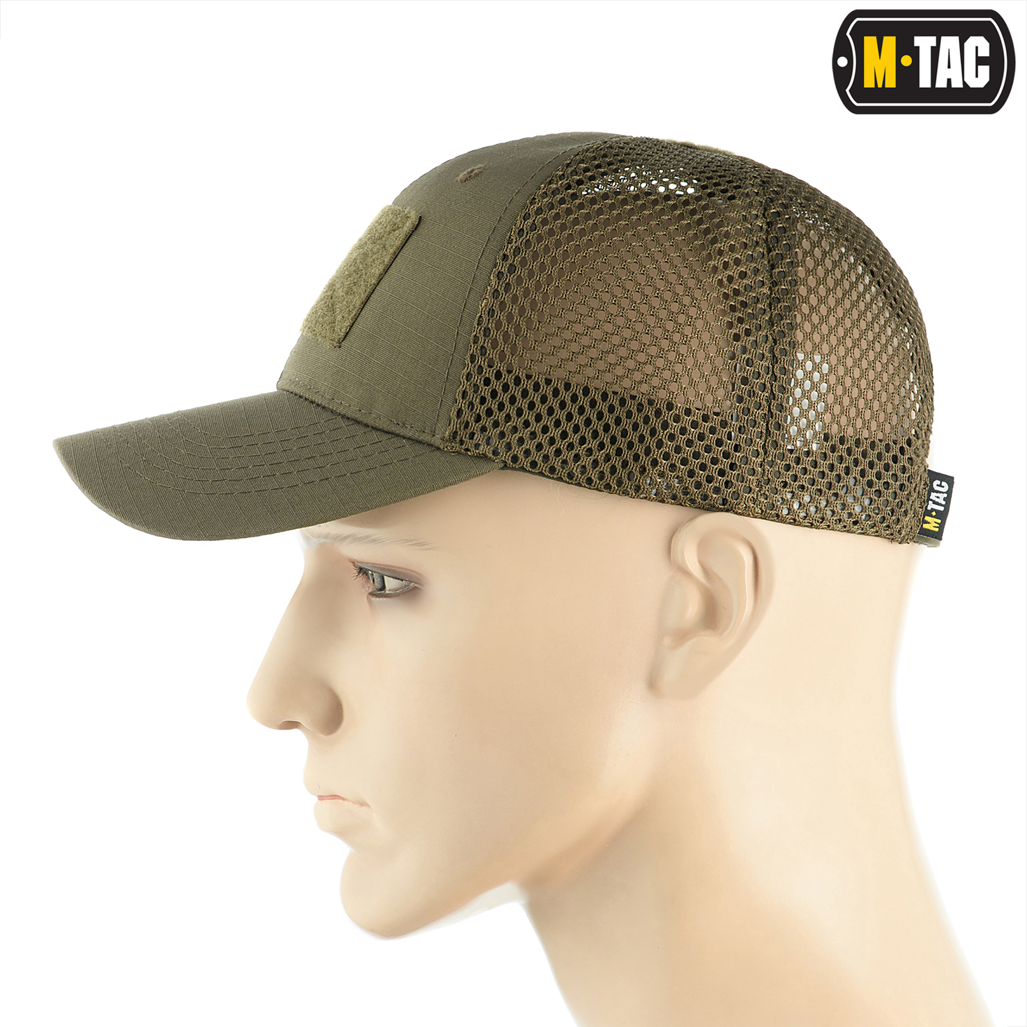 M-Tac бейсболка с липучкой и сеткой Flex рип-стоп Dark Olive — 3