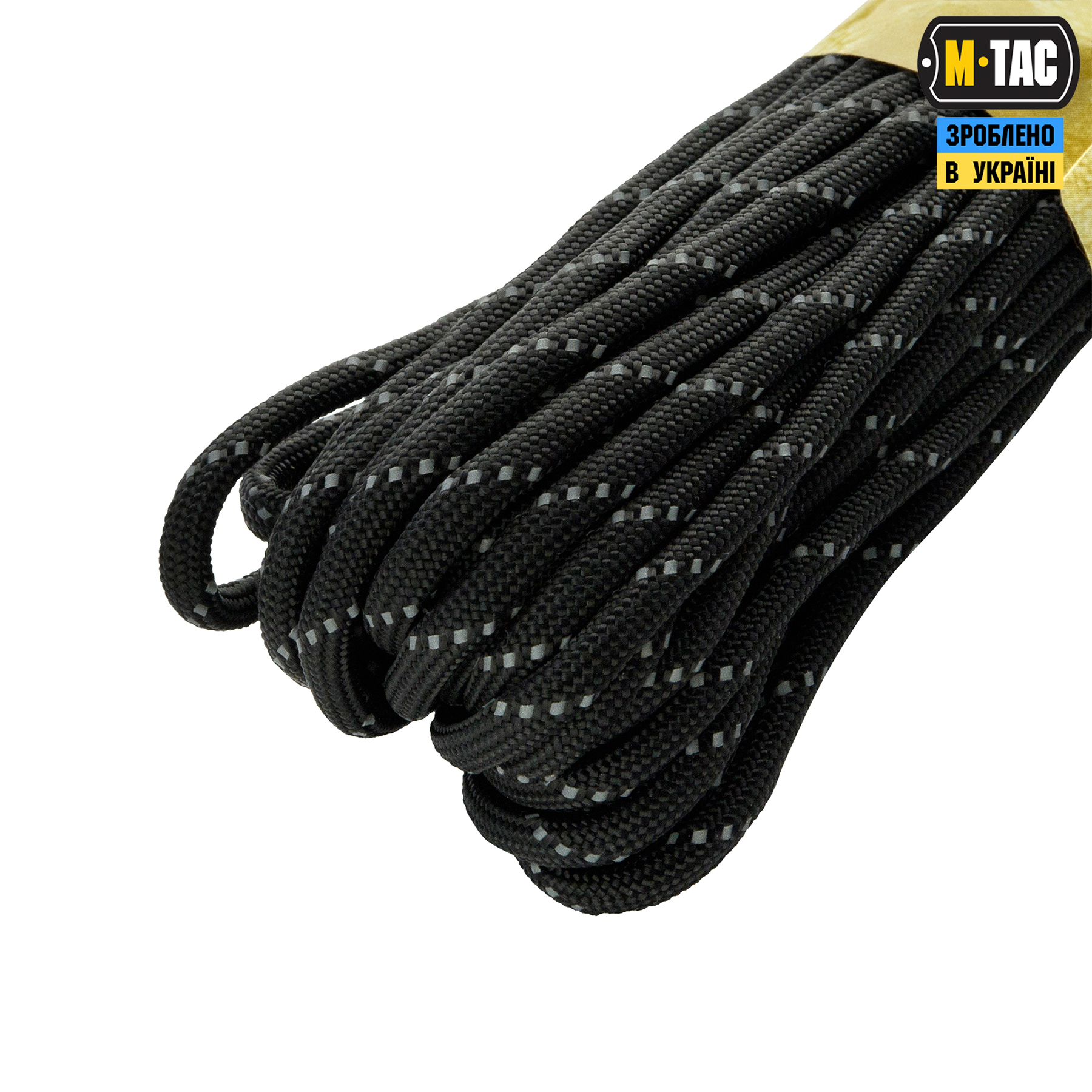 M-Tac паракорд Reflective Traser 15m Black — 4