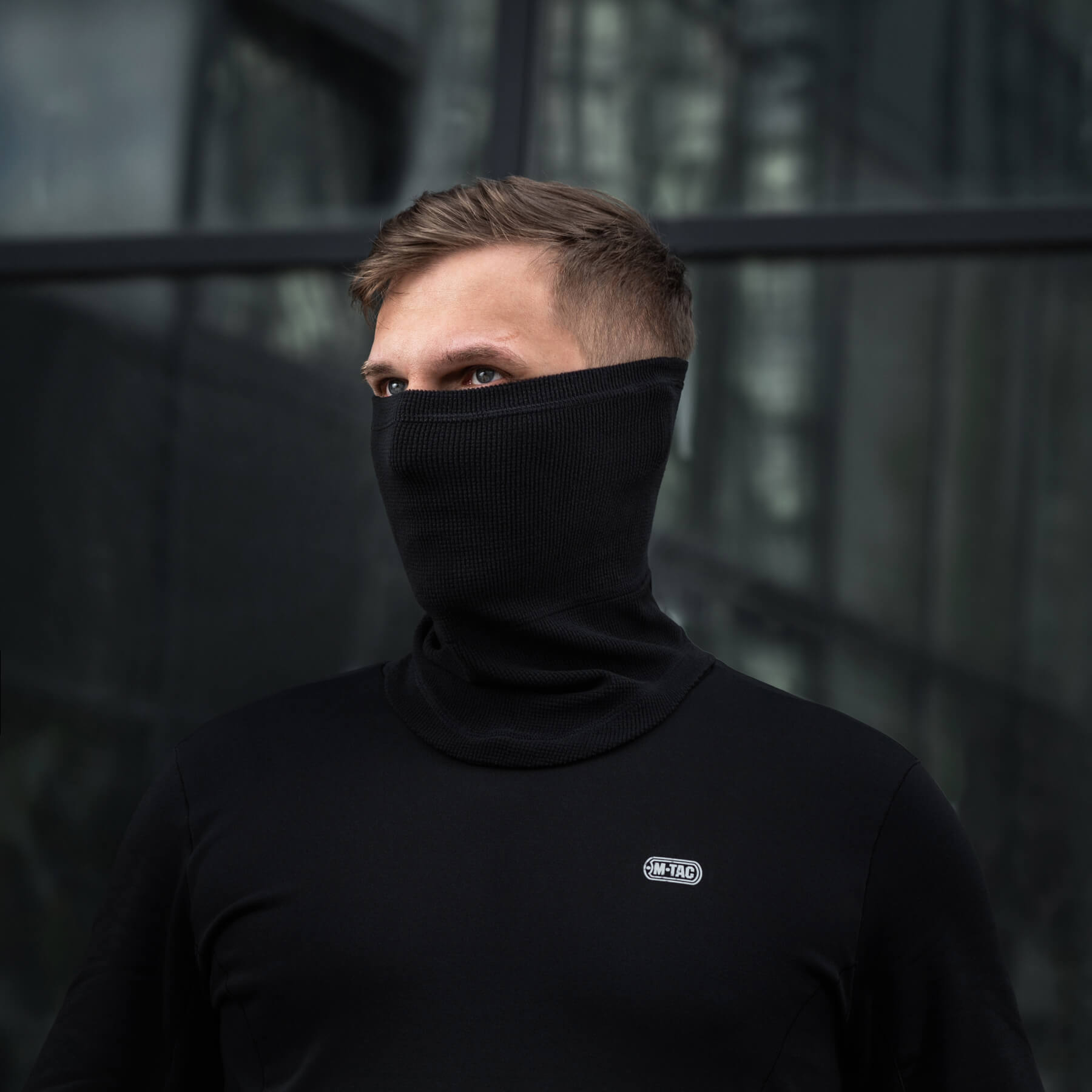 M-Tac шарф-труба анатомический микрофлис рип-стоп Black — 6