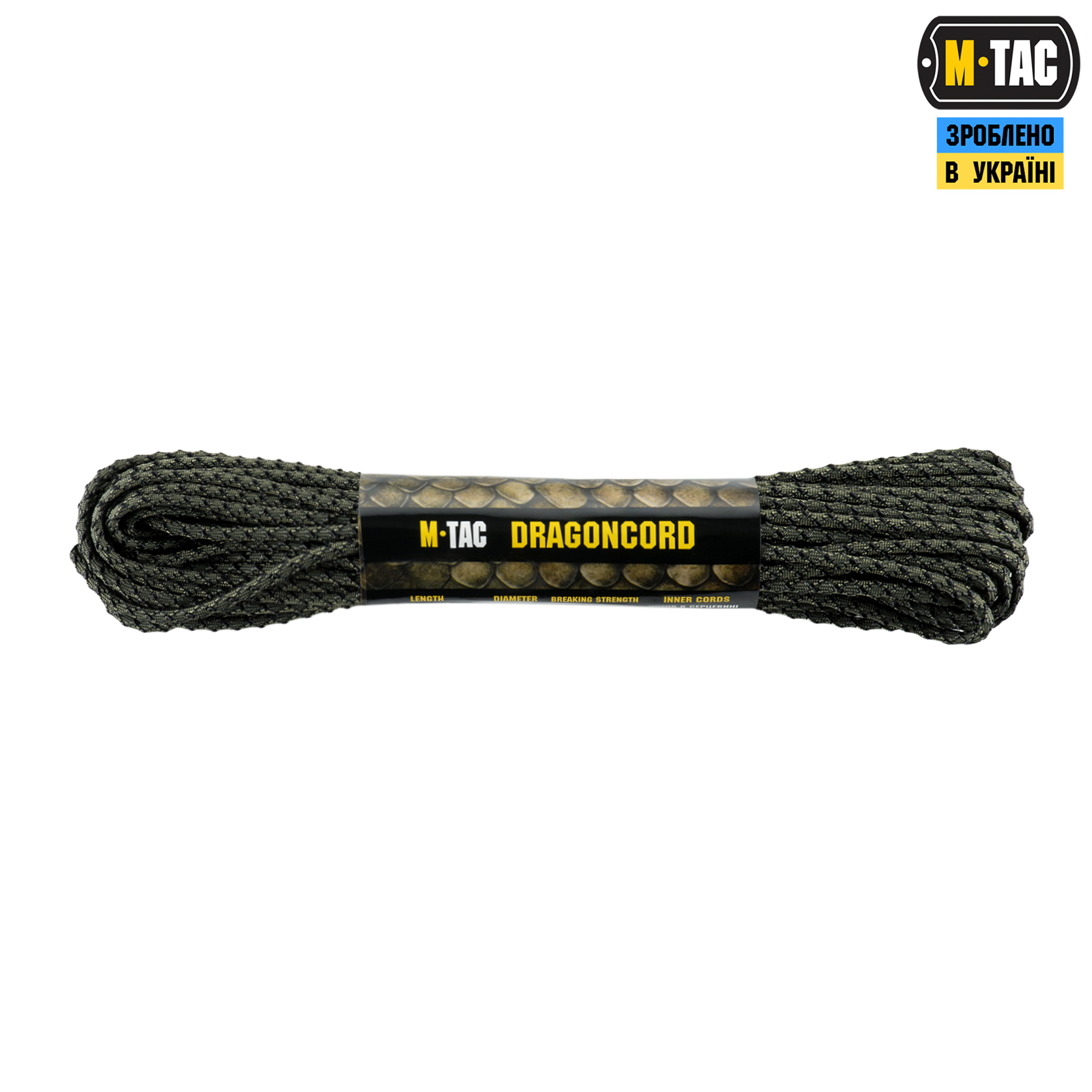M-Tac паракорд Dragon Cord 15m Ranger Green/Black — 2