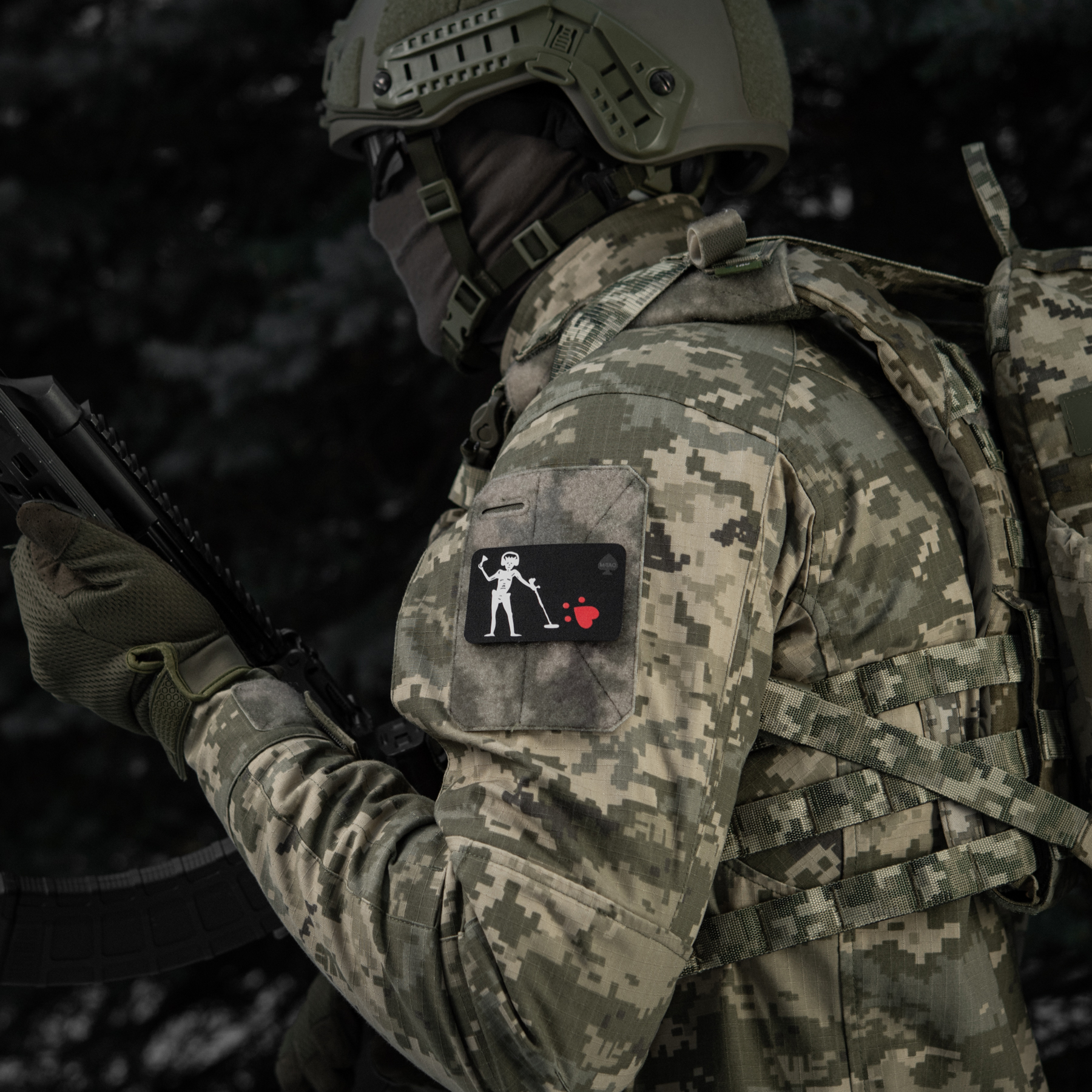 M-Tac нашивка прапор Чорна Борода Сапер Black — 8