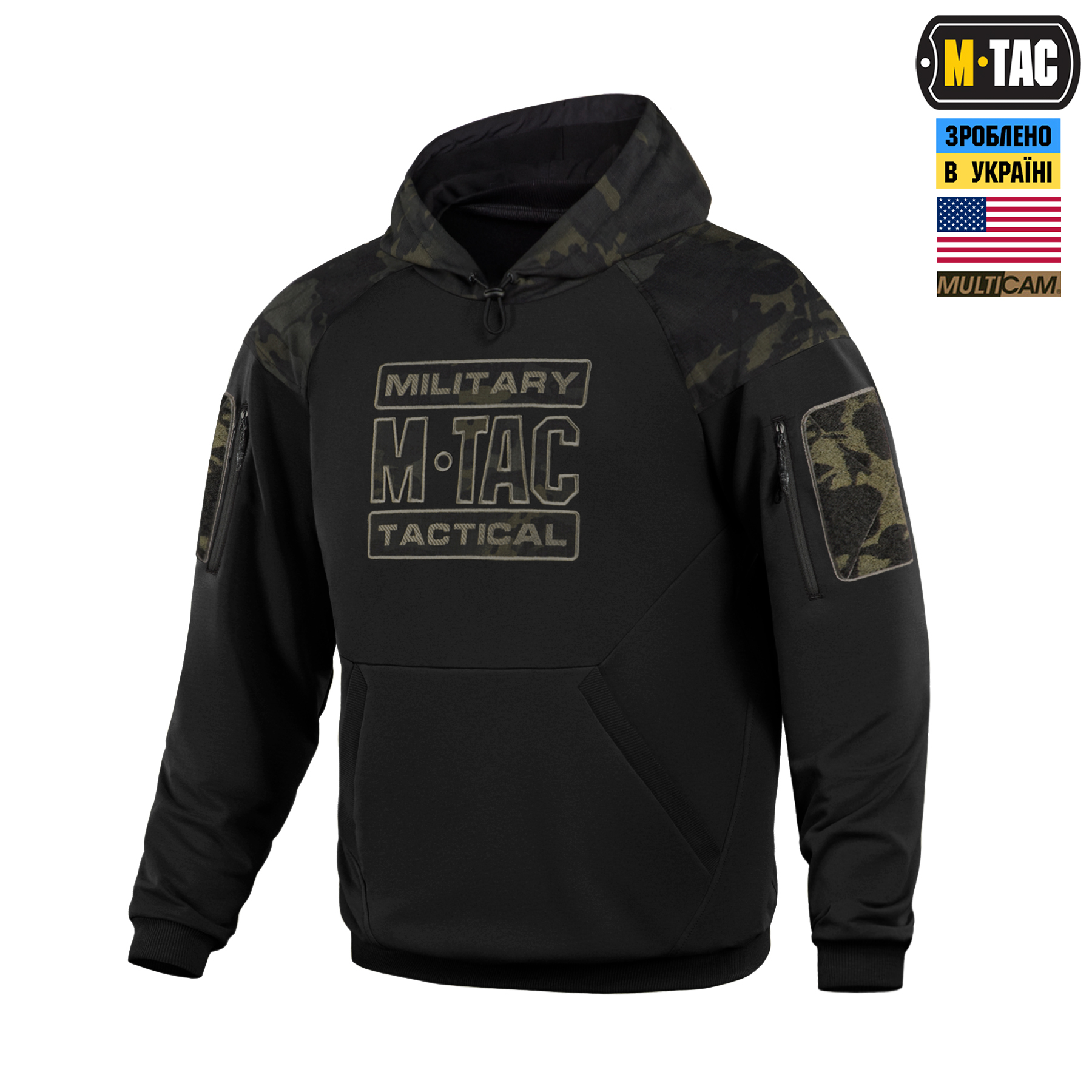 M-Tac кофта Hoodie Combat Black Multicam — 2