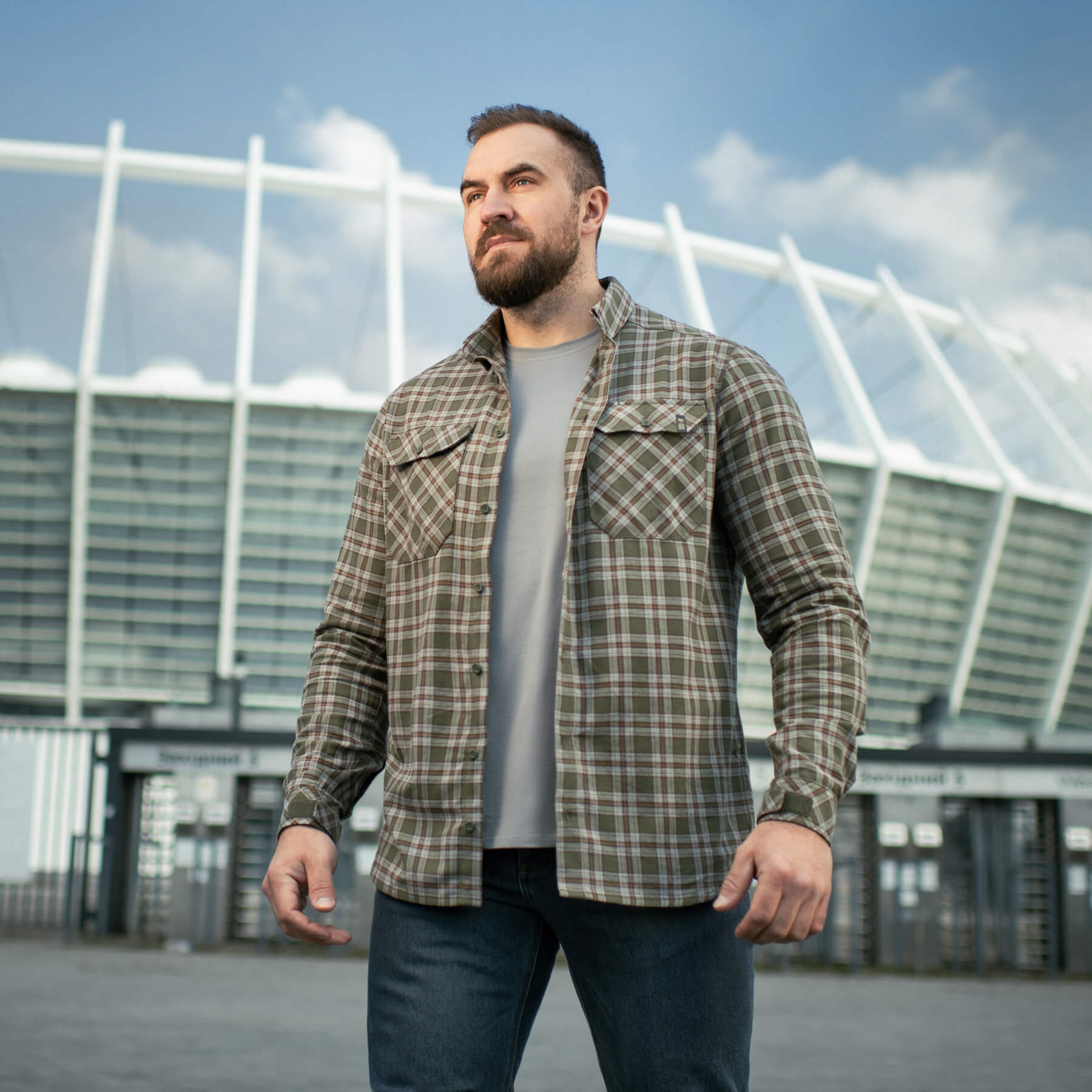 M-Tac рубашка Lumberjack Cotton Shirt Olive/Grey — 28