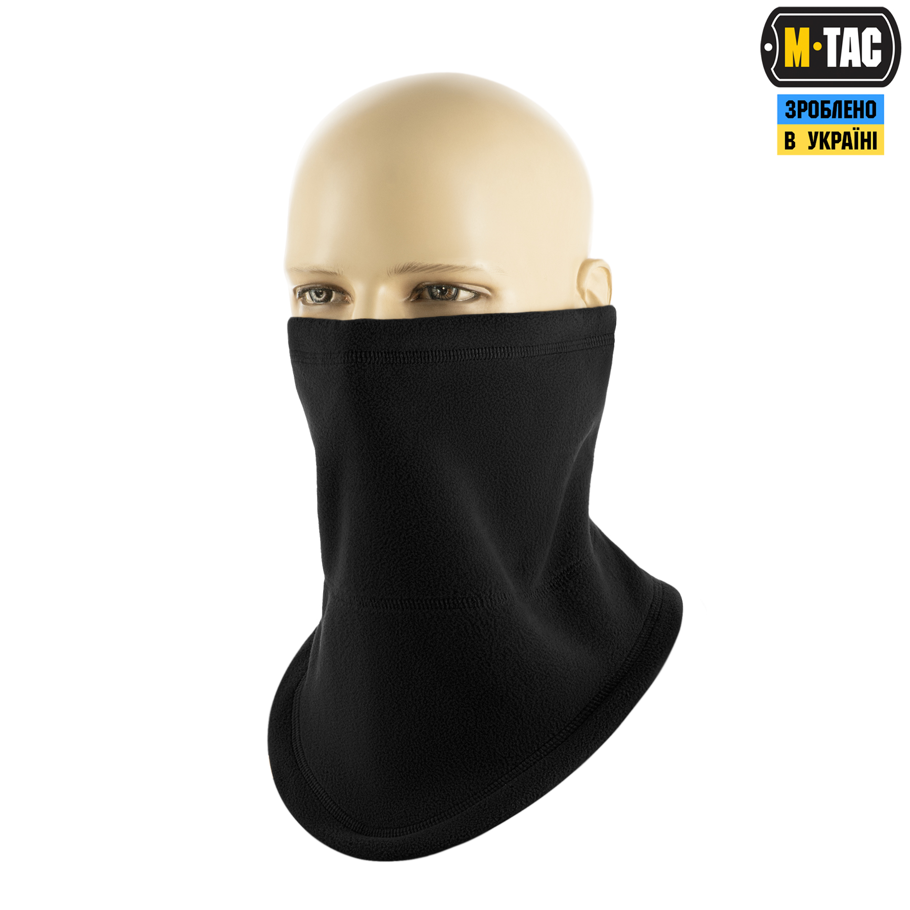 M-Tac шарф-труба анатомический с затяжкой Elite флис (320г/м2) Black — 2