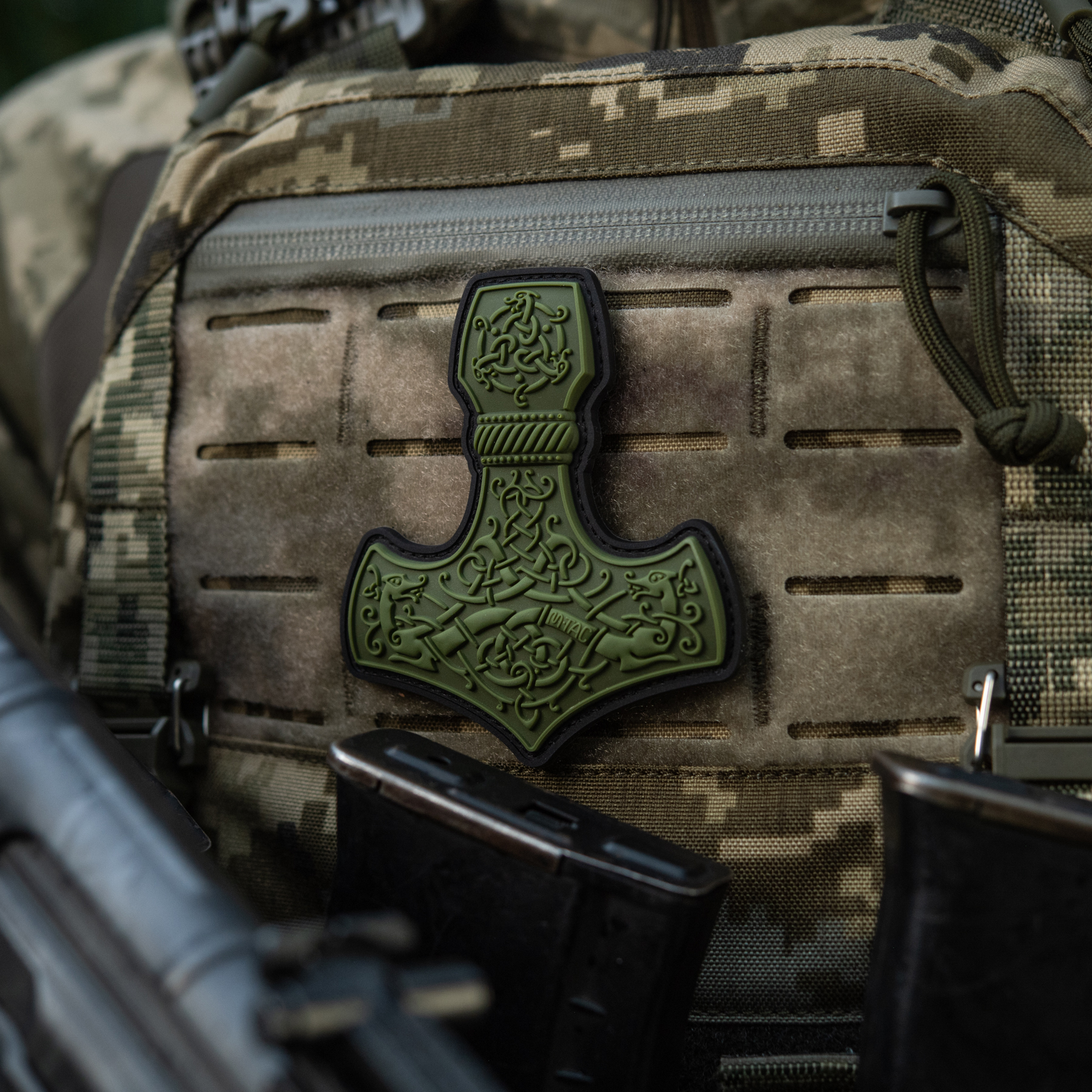 M-Tac нашивка Mjölnir Large PVC Olive — 5