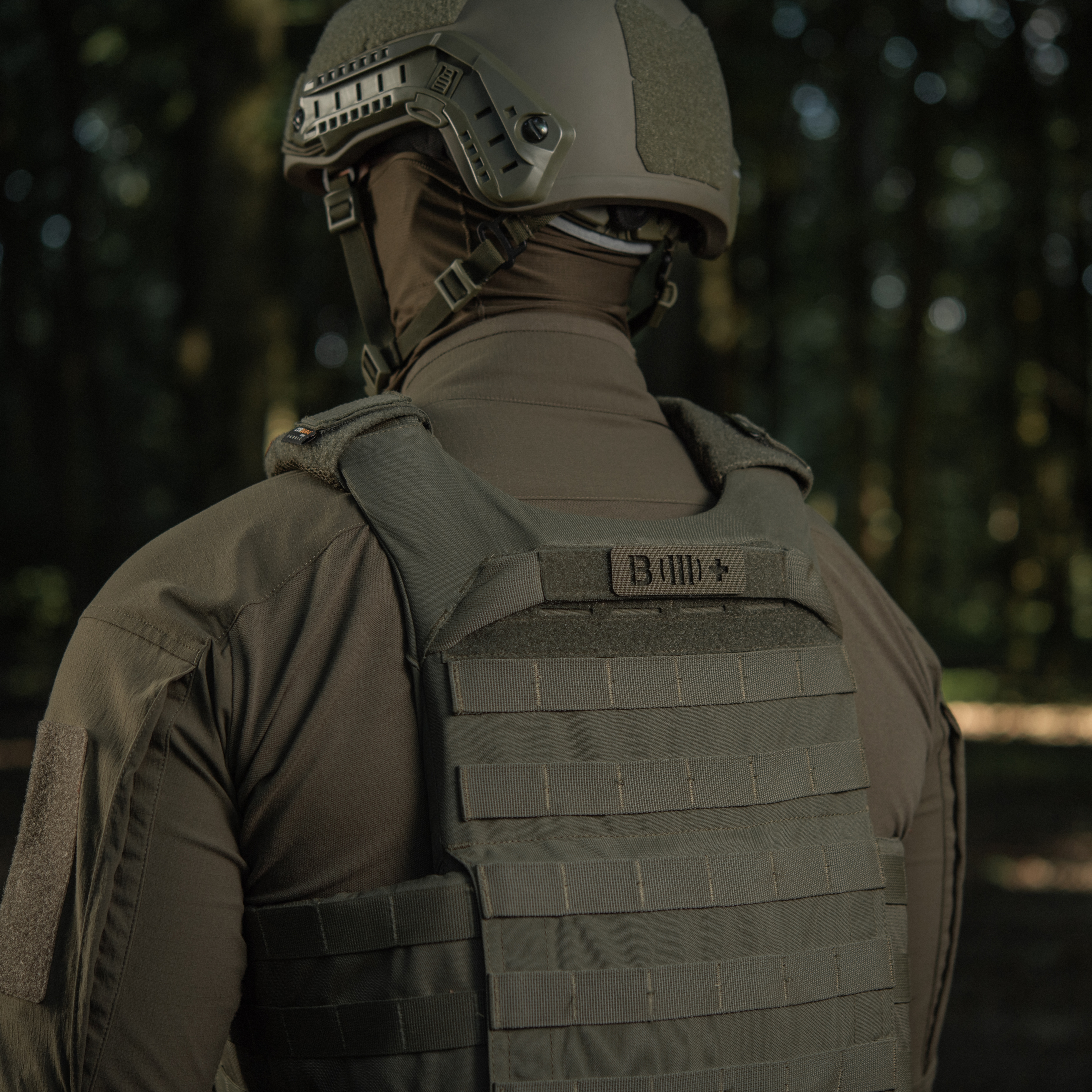 M-Tac нашивка группа крови B (III) + сквозная Laser Cut 25х80 Ranger Green — 12