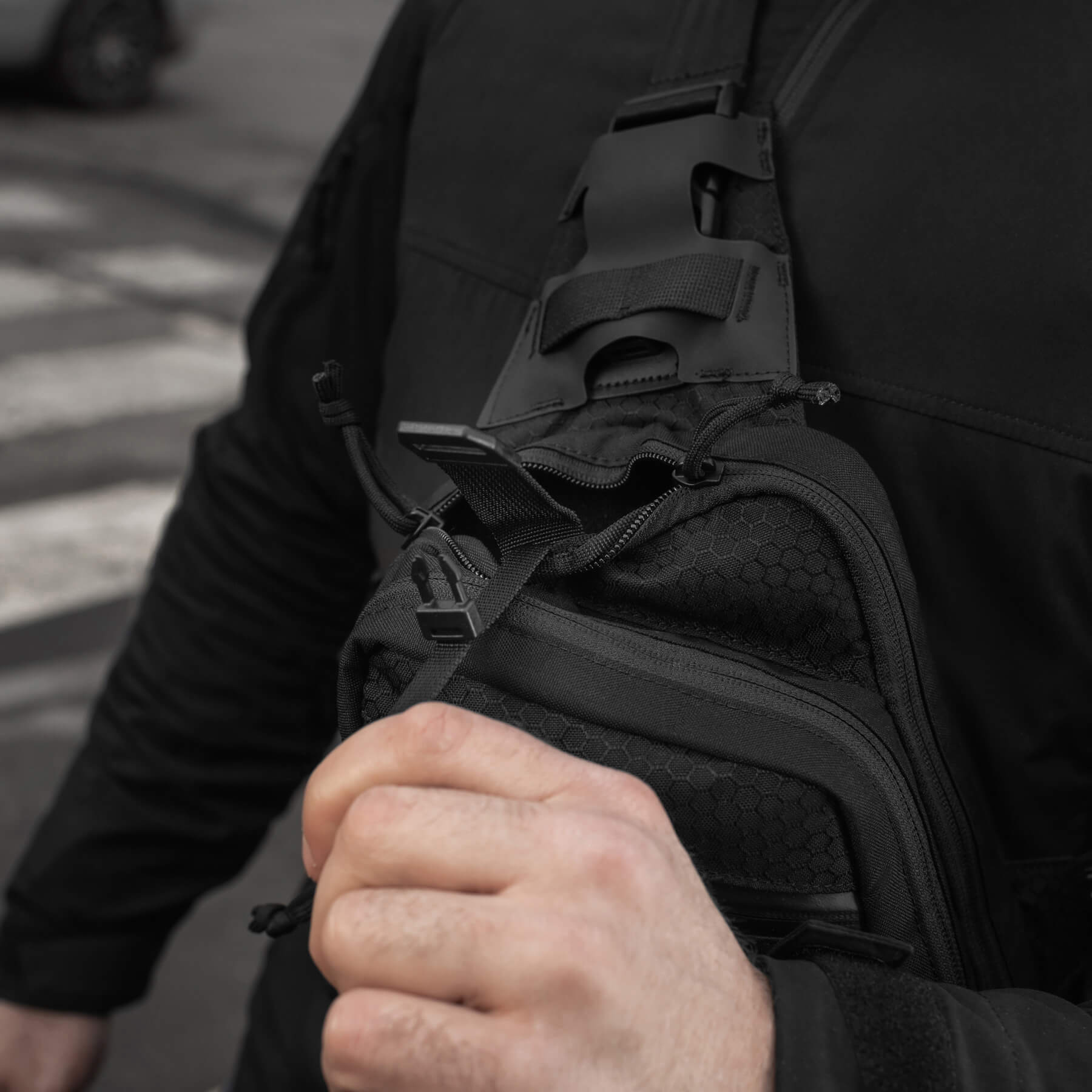 M-Tac сумка Sling Pistol Bag Hex Black — 23