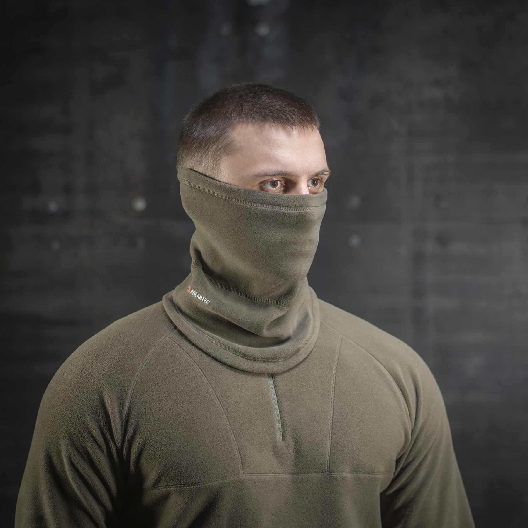 M-Tac шарф-труба анатомический Polartec Dark Olive — 7