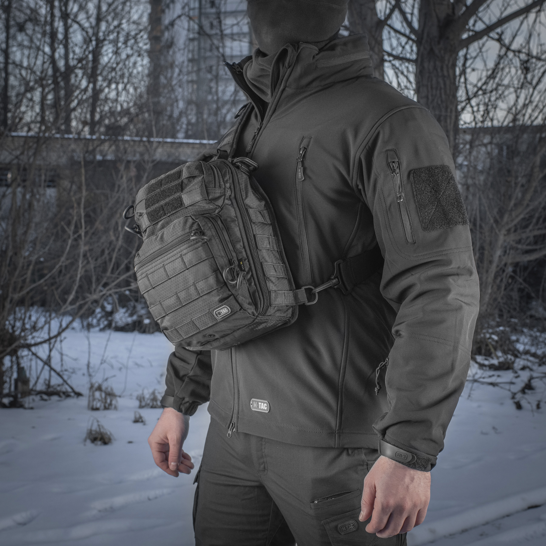 M-Tac сумка Urban Line City Hunter Hexagon Bag Black — 9