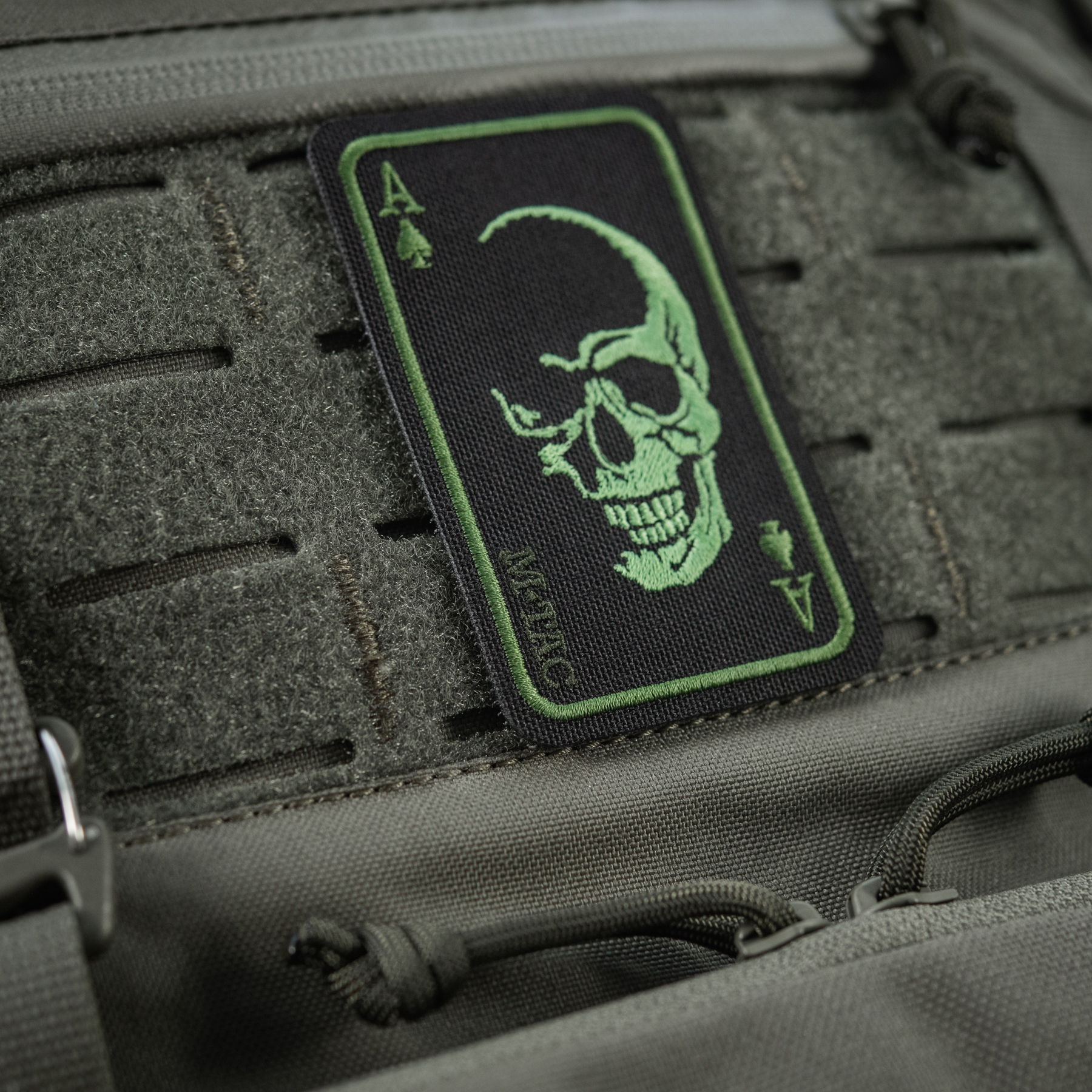 M-Tac нашивка Face of war (вишивка) Black/Olive — 7