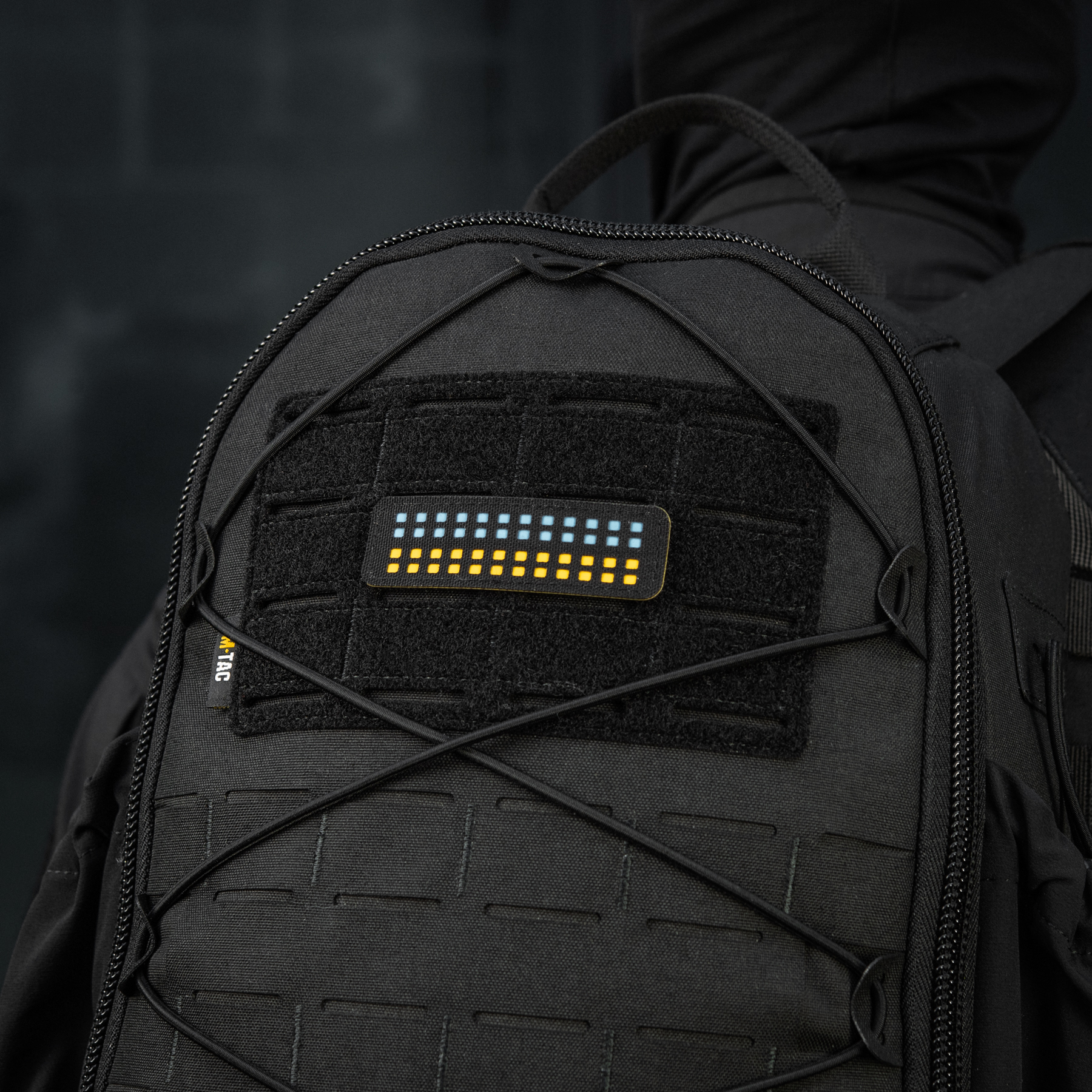 M-Tac нашивка флаг Украины 25х80 Laser Cut Black/Yellow/Blue/GID — 13