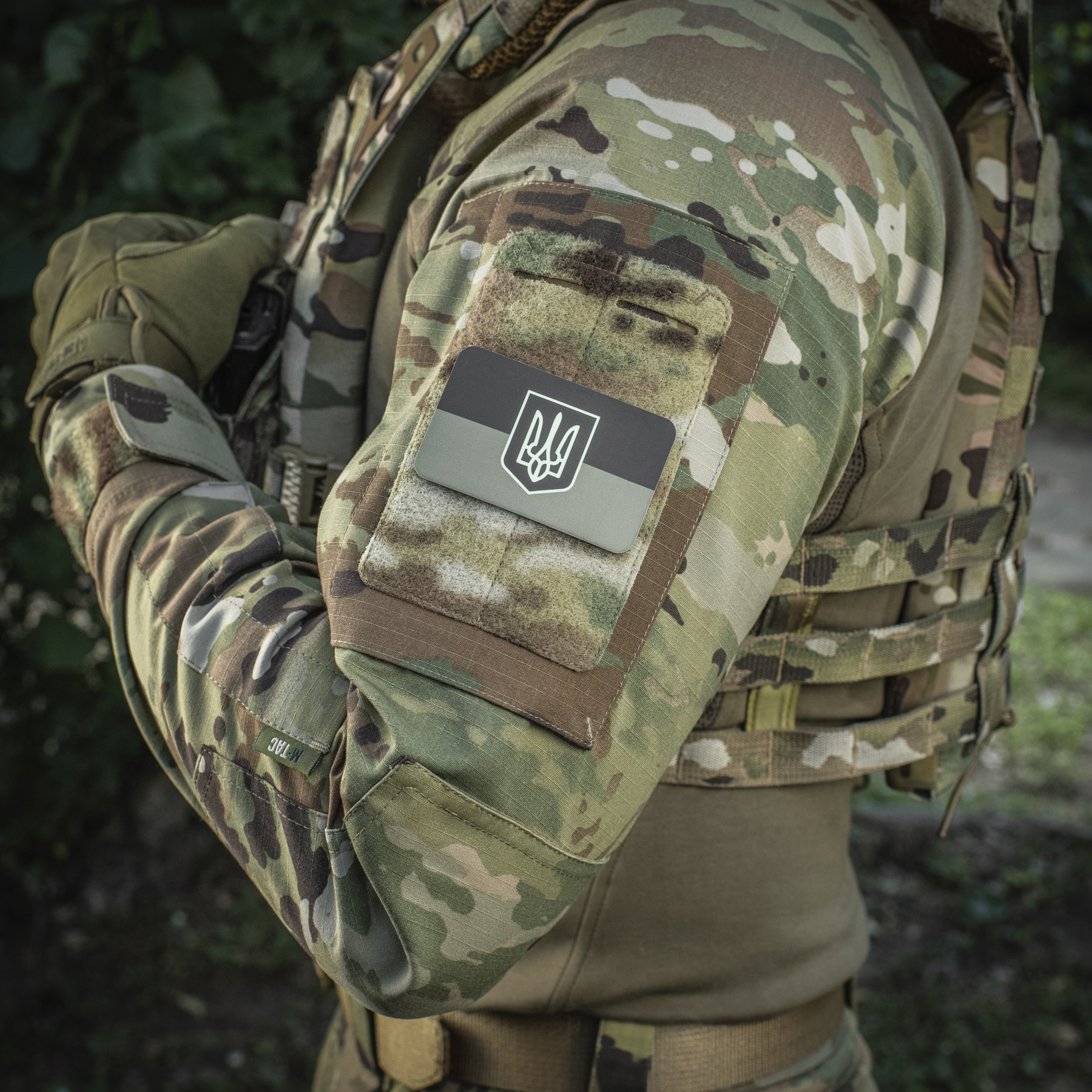 M-Tac нашивка флаг Украины с гербом (80х50 мм) Olive/GID — 8