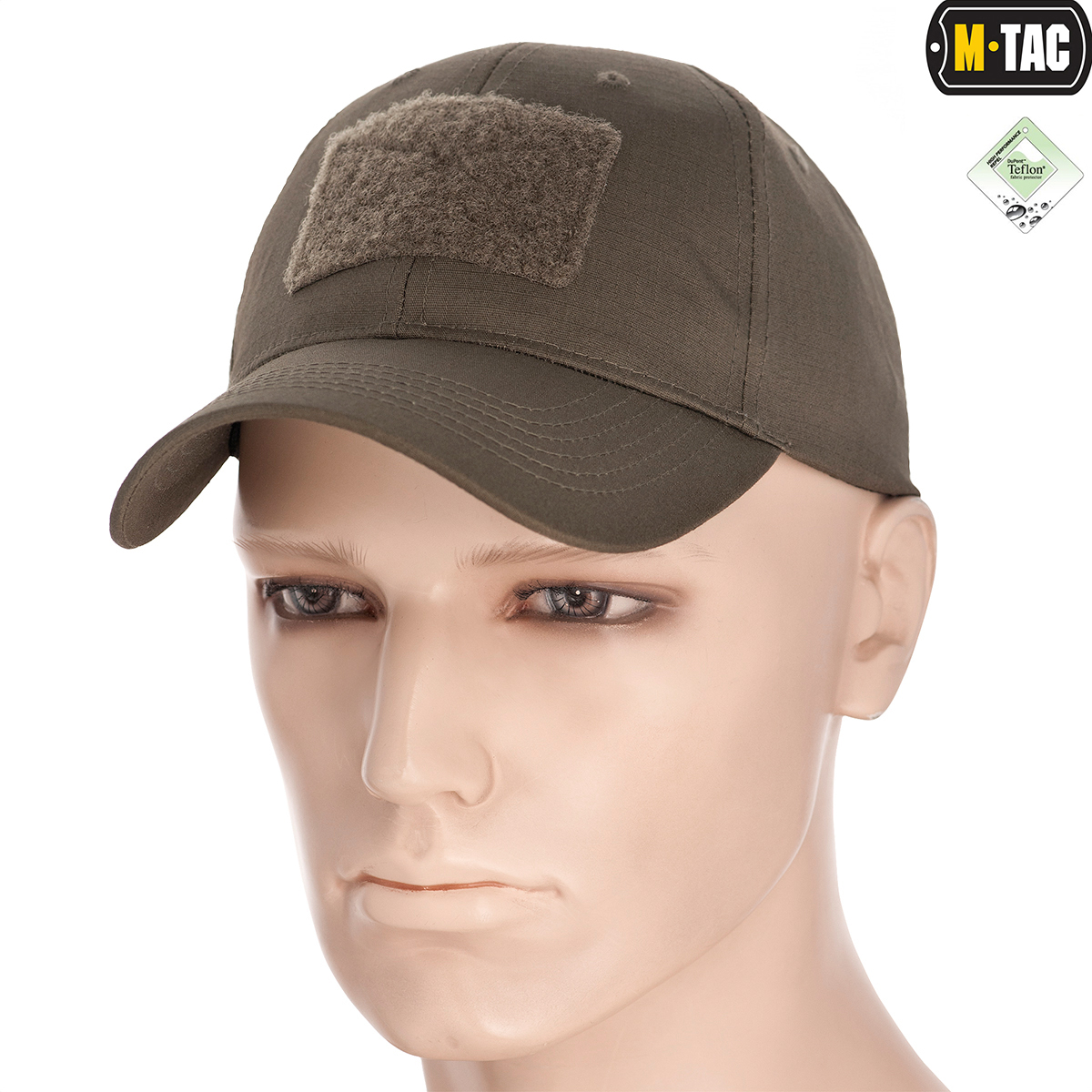 M-Tac бейсболка с липучкой Flex рип-стоп Dark Olive — 2