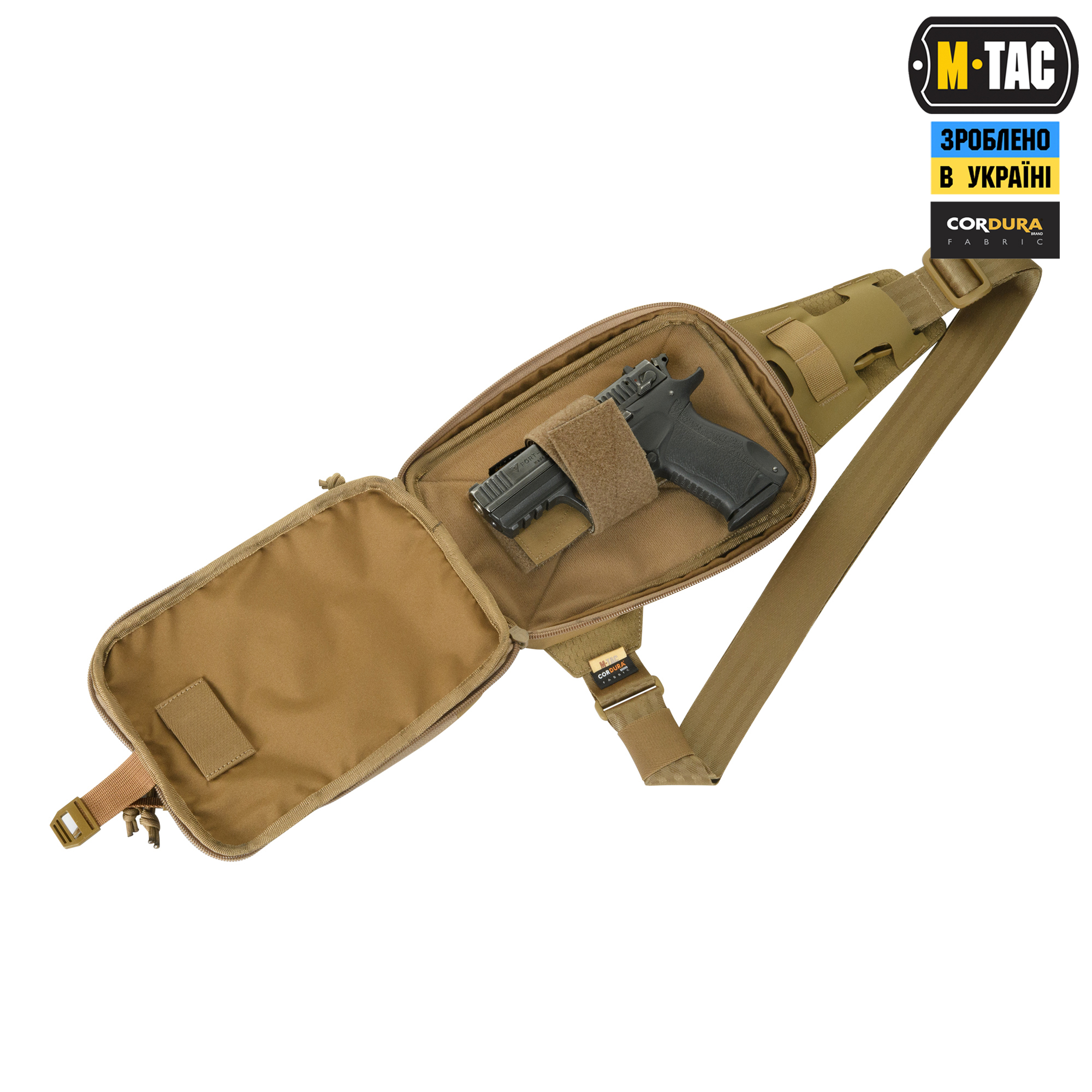 M-Tac сумка Sling Pistol Bag Elite Hex Coyote — 9
