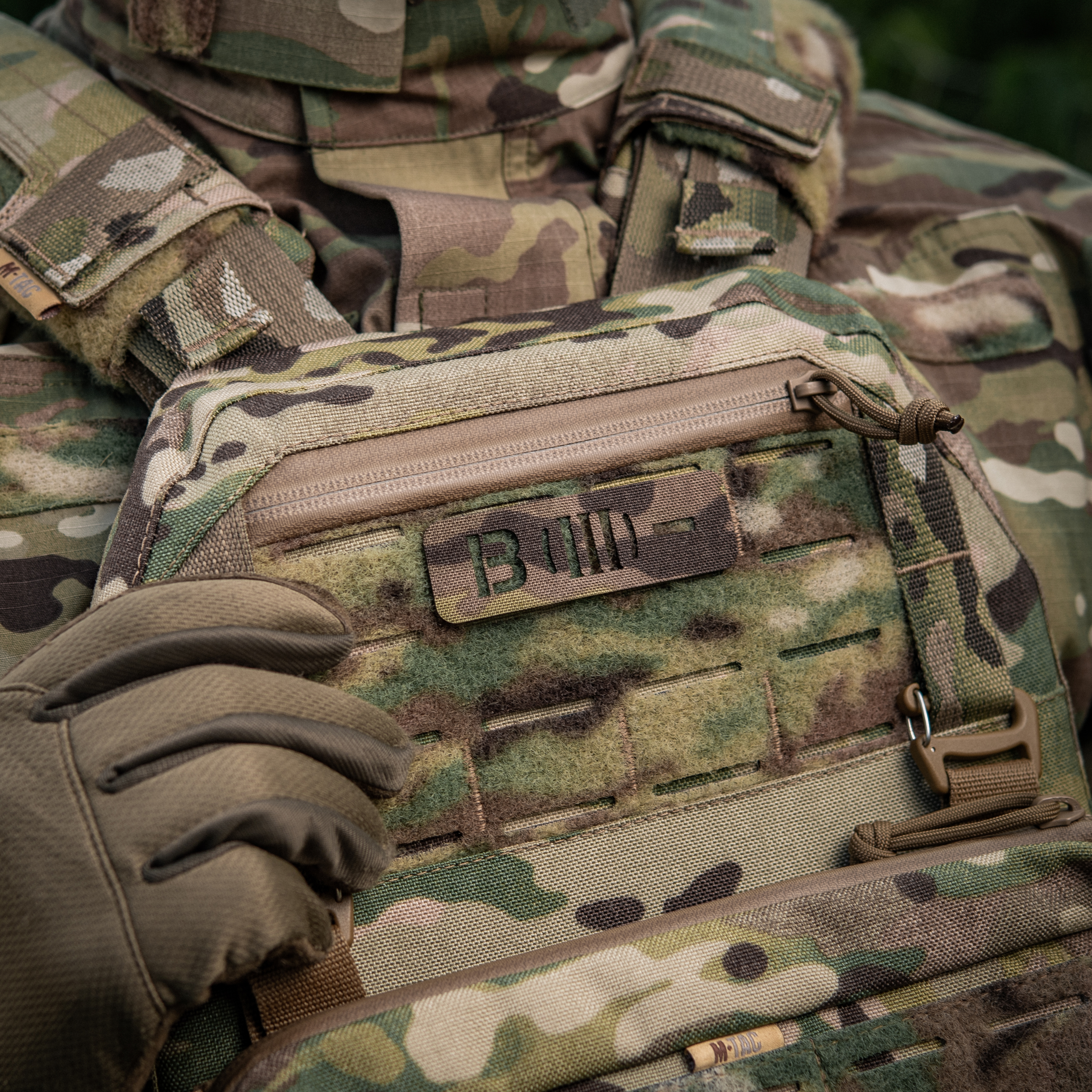 M-Tac нашивка группа крови B (III) - сквозная Laser Cut 25х80 Multicam — 7