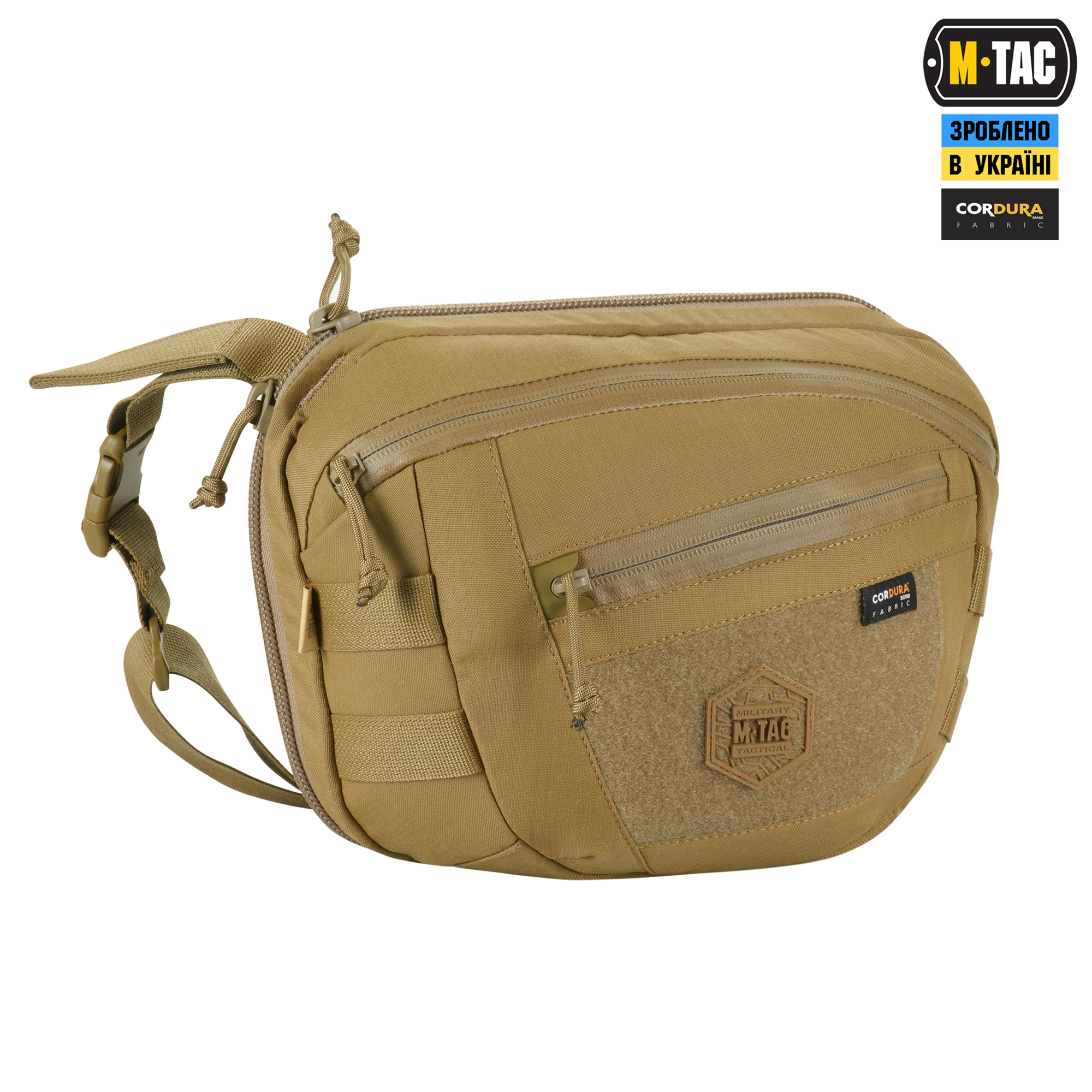 M-Tac сумка Sphaera Hardsling Bag Large с липучкой Elite Coyote — 4