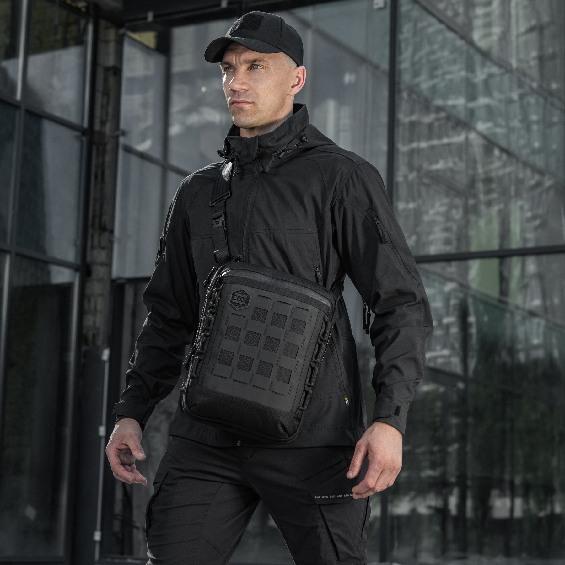 M-Tac сумка планшет Laser Cut Hex Black — 6