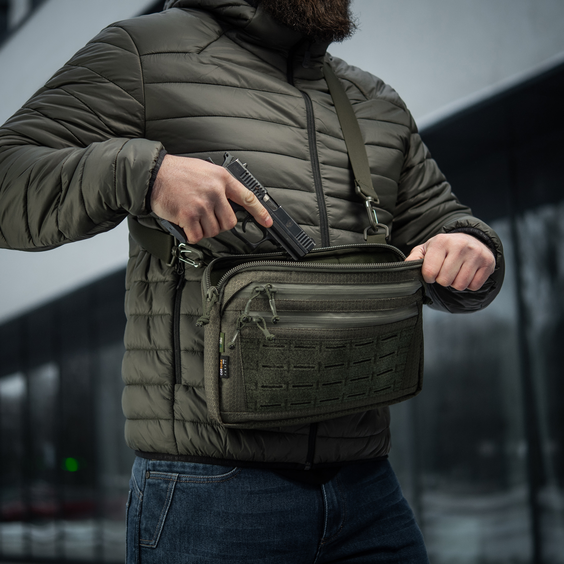 M-Tac сумка Admin Bag Medium Elite с липучкой Hex Ranger Green — 30