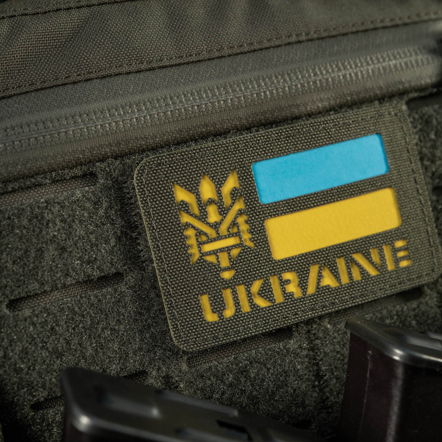 M-Tac нашивка Ukraine (с Тризубом) Laser Cut Ranger Green/Yellow/Blue/GID — 9