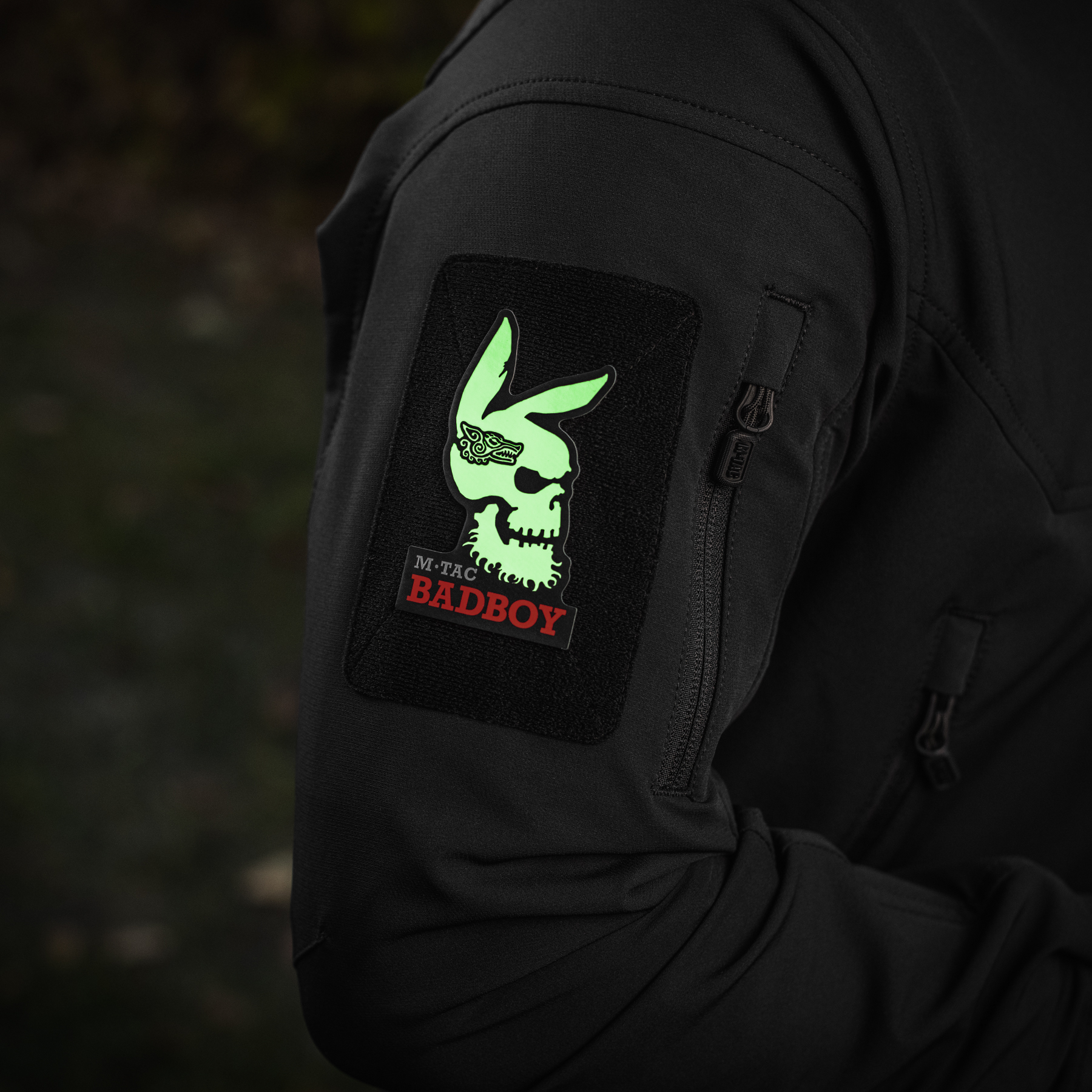 M-Tac нашивка Bad Boy (tattoo) Black/GID — 7