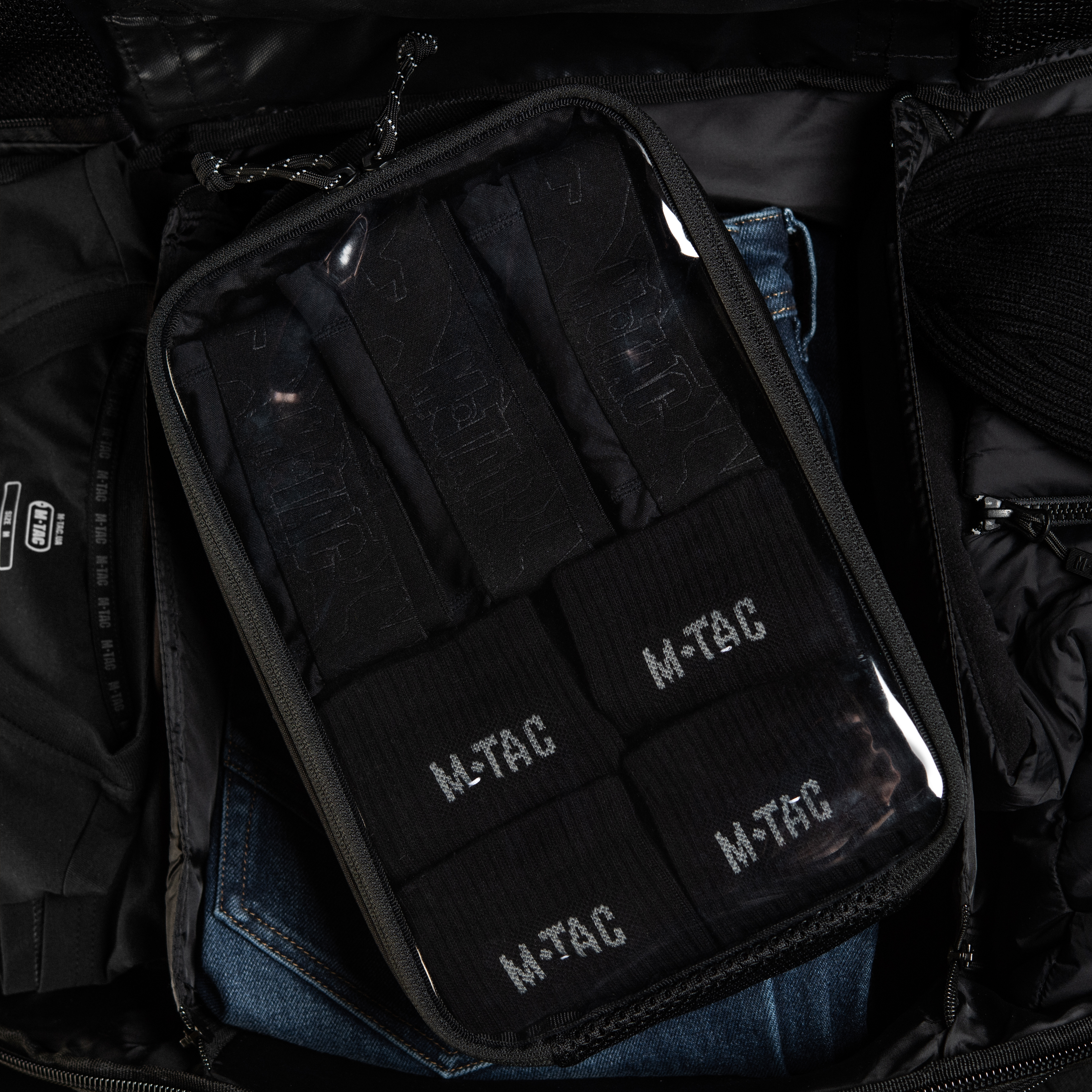 M-Tac органайзер утилитарный прозрачный Elite Large (30х19 см) Black — 7