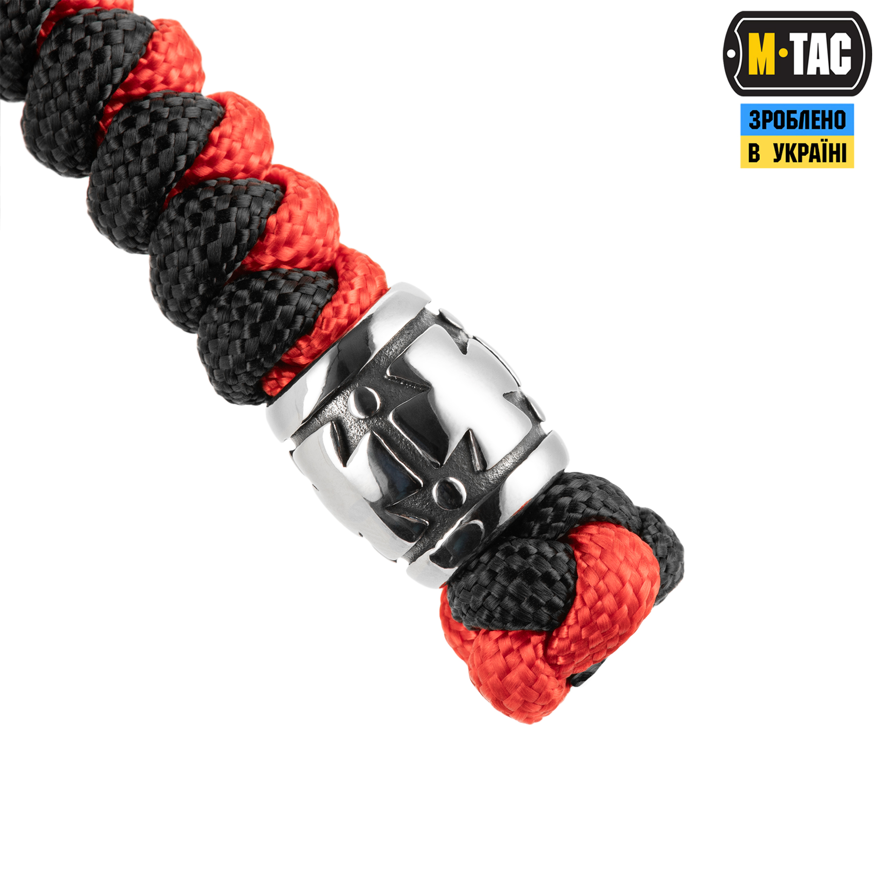 M-Tac темляк Viper Козацкий Крест V.2 Steel Black&Red — 4