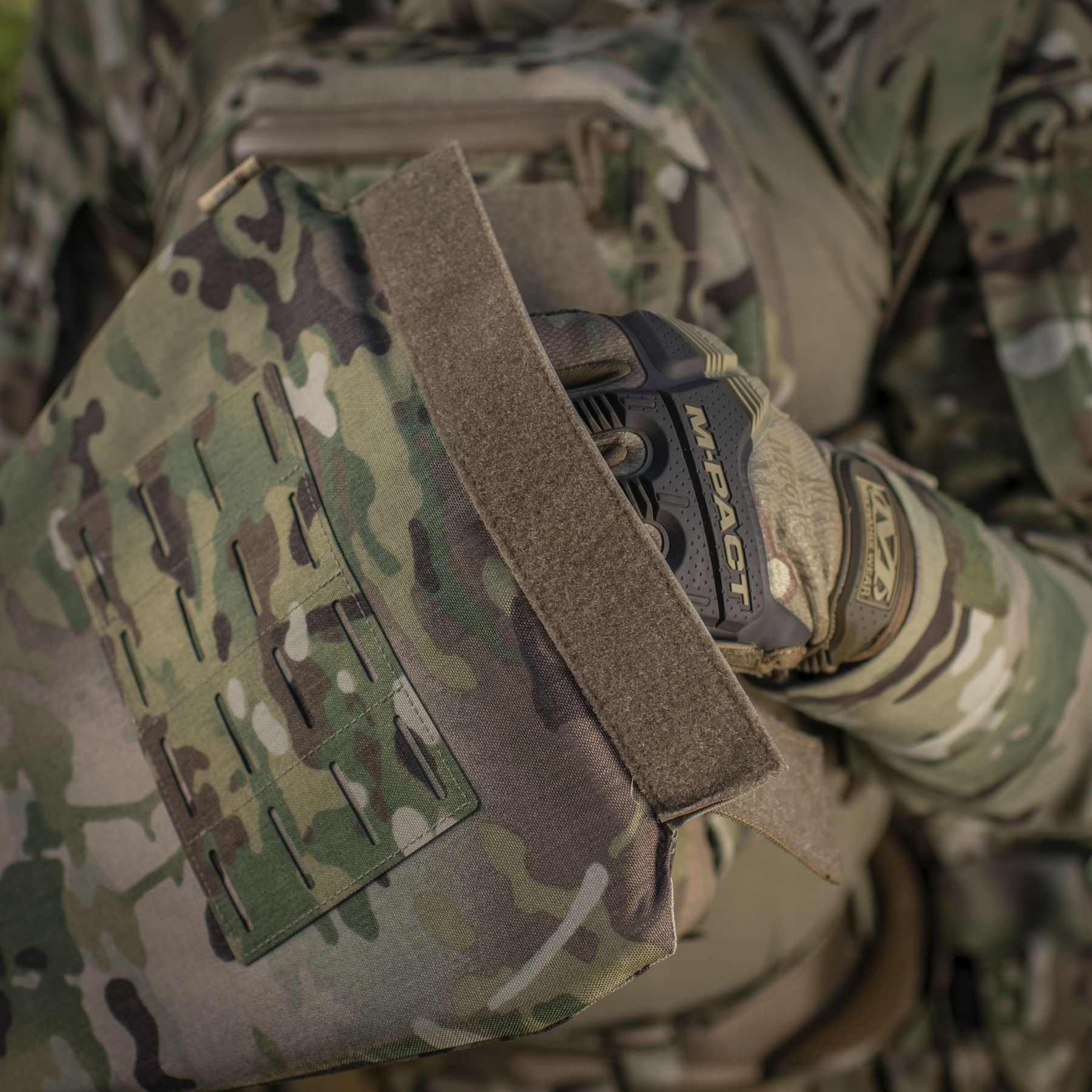 M-Tac фартук противоосколочный с баллистическим пакетом 2 класс (FMS) Laser Cut Multicam — 23