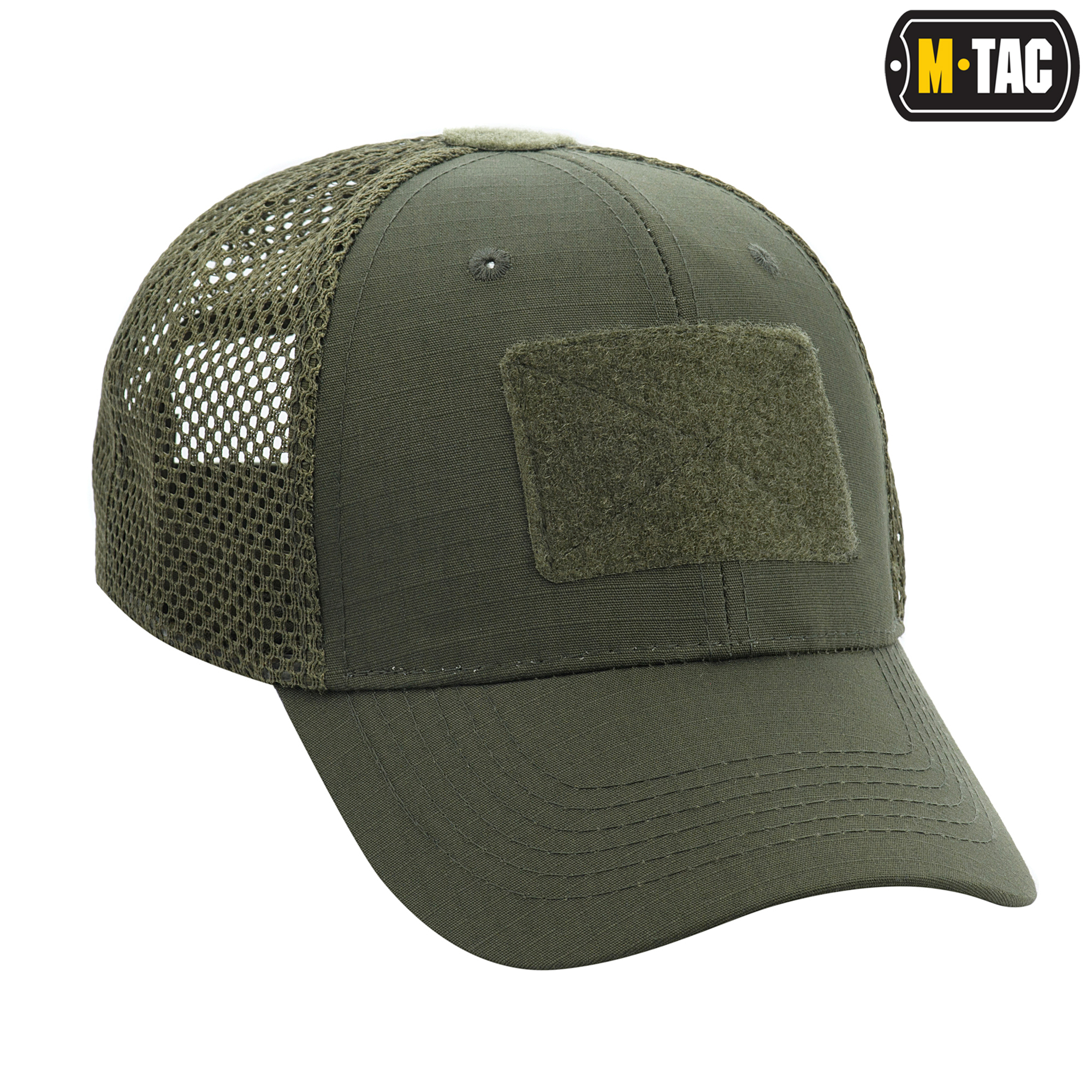 M-Tac бейсболка с липучкой и сеткой Flex рип-стоп Army Olive — 5