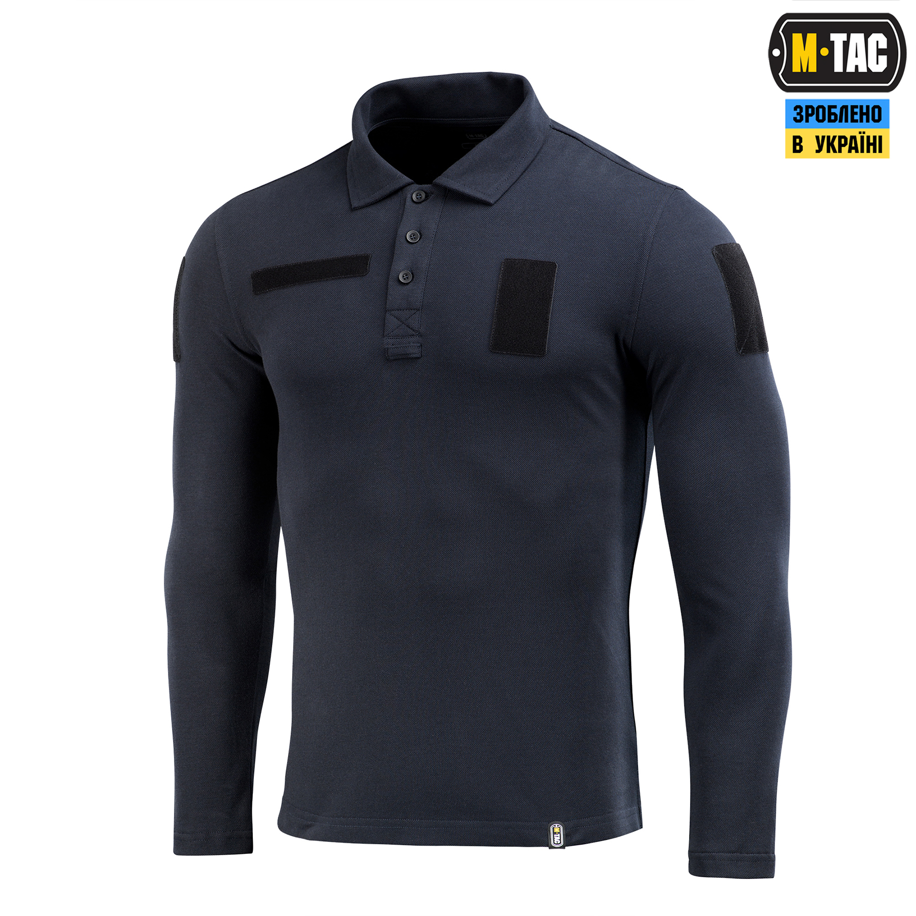 M-Tac поло тактическое длинный рукав 65/35 Dark Navy Blue — 2
