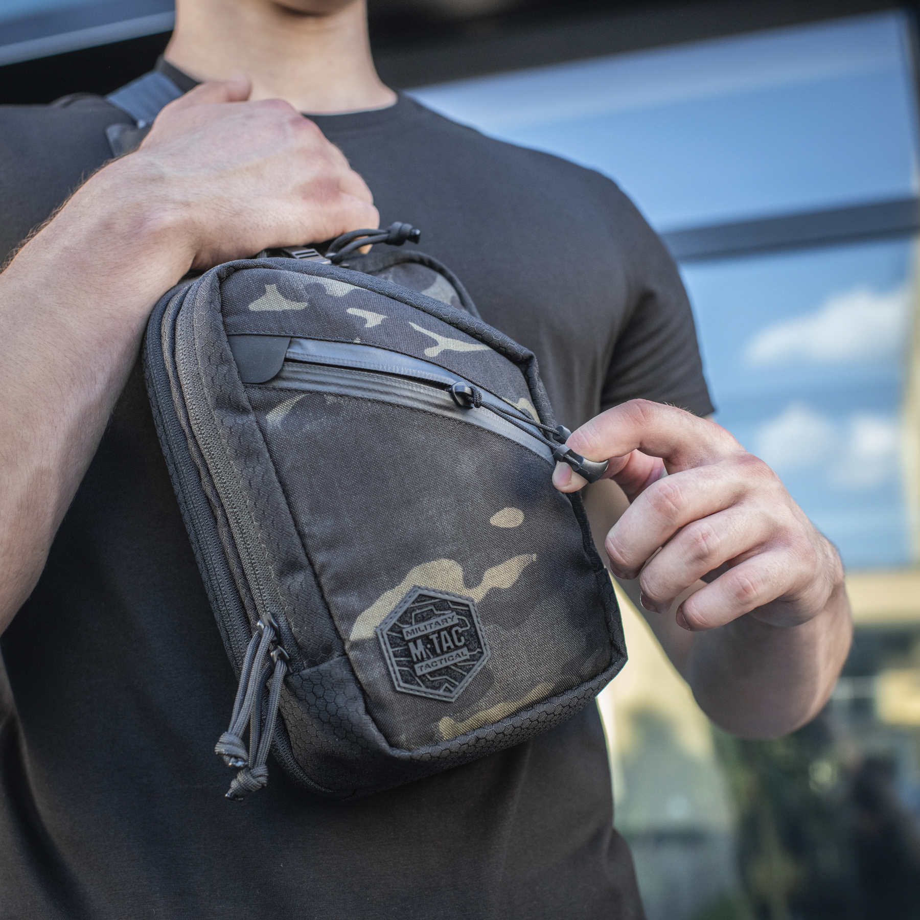 M-Tac сумка Sling Pistol Bag Elite Hex Multicam Black/Black — 7