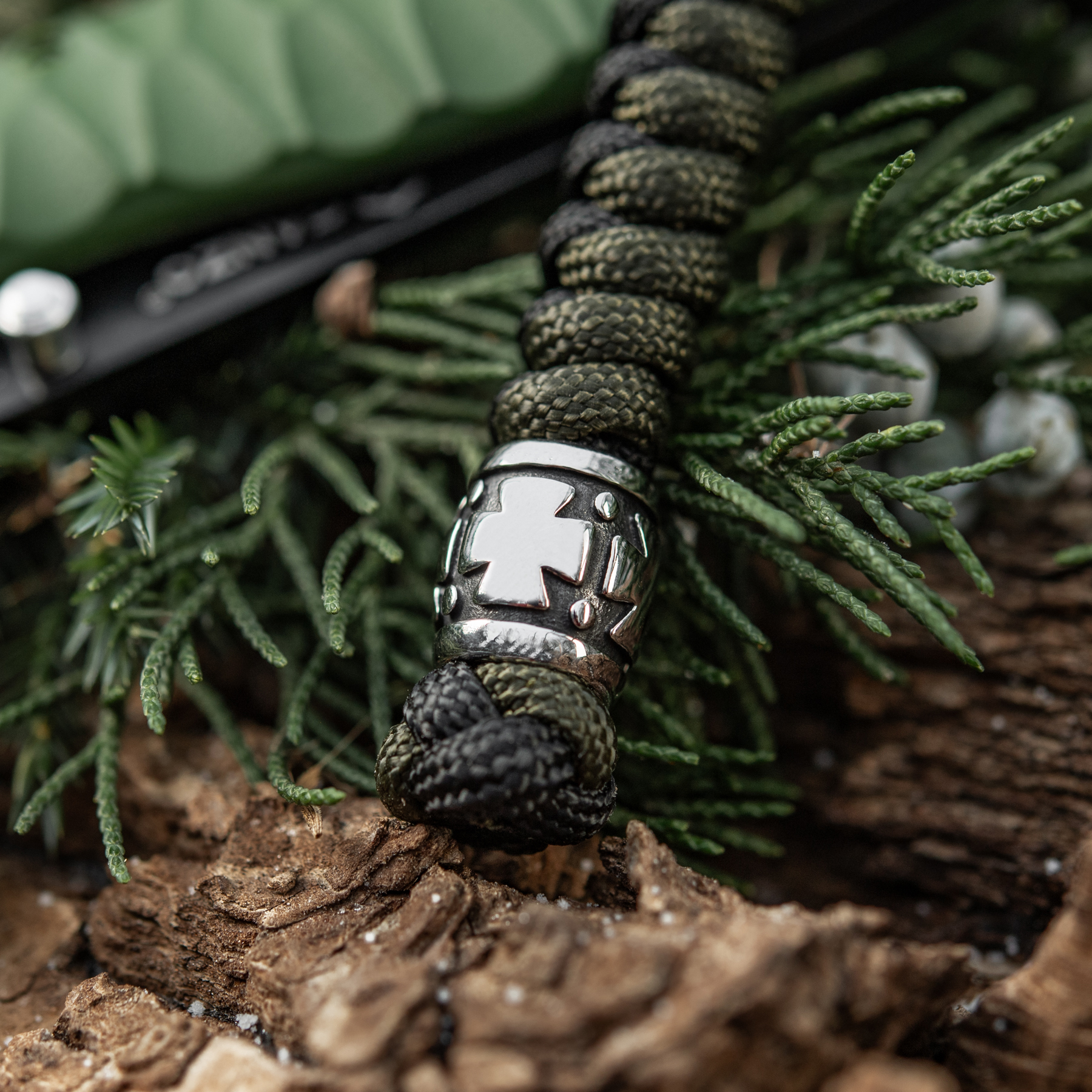M-Tac темляк Viper Козацкий Крест V.2 Steel Black&Olive — 9