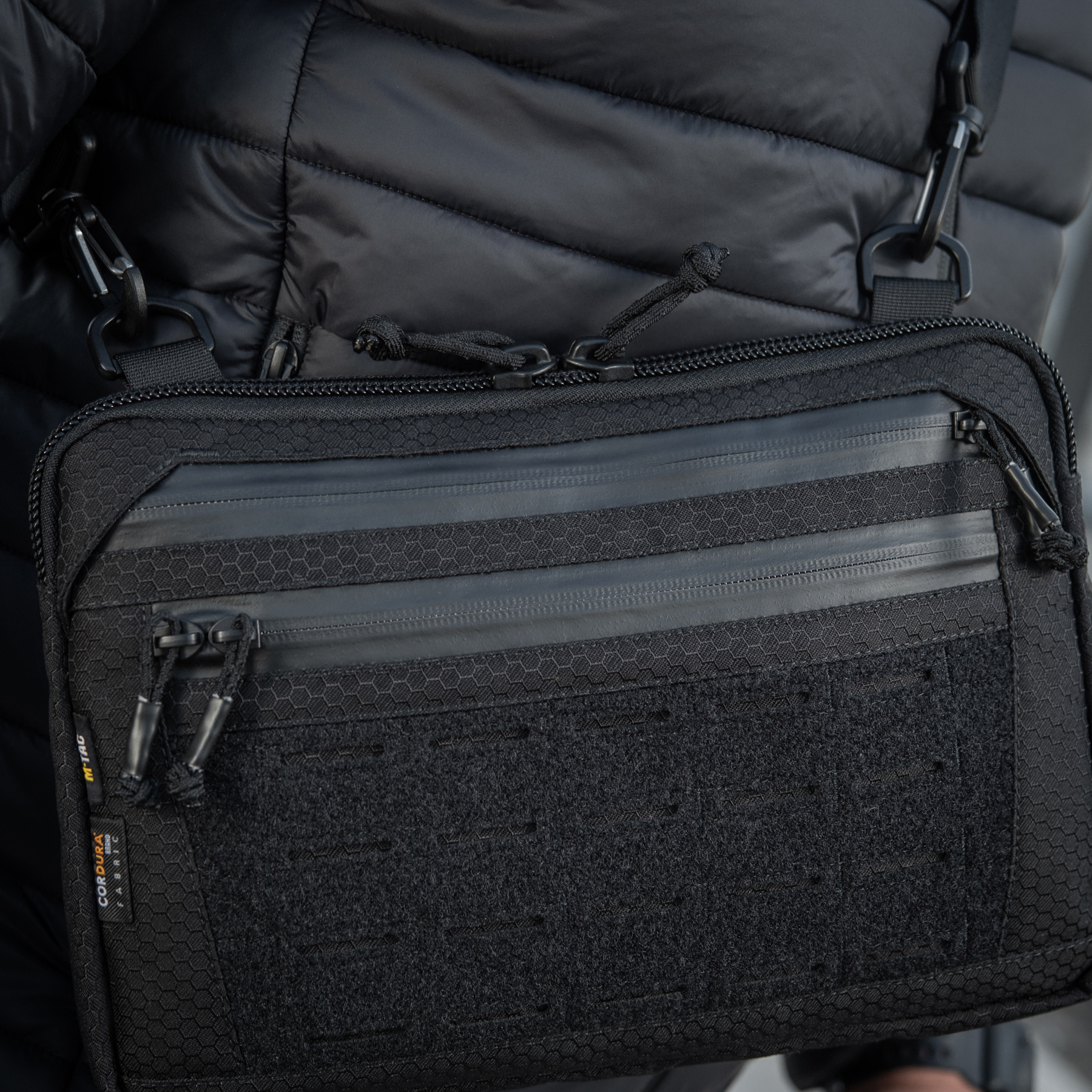 M-Tac сумка Admin Bag Medium Elite с липучкой Hex Black — 18
