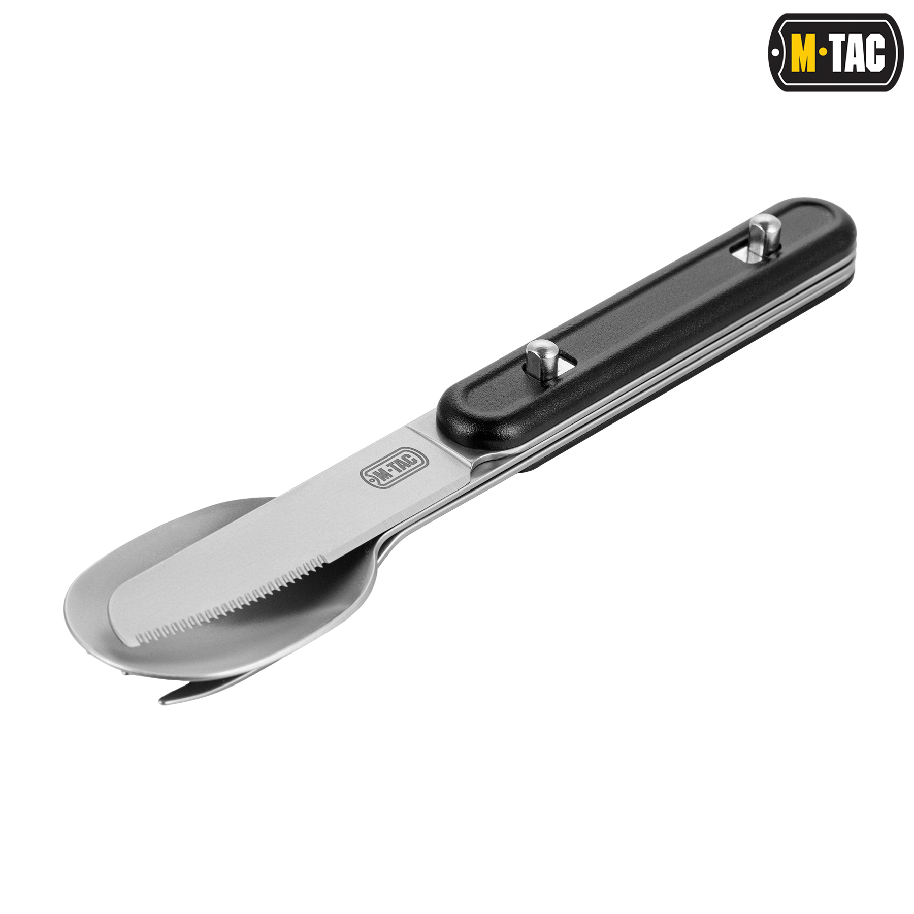 M-Tac столовый набор разъемный (3 элемента) Black/Steel — 2