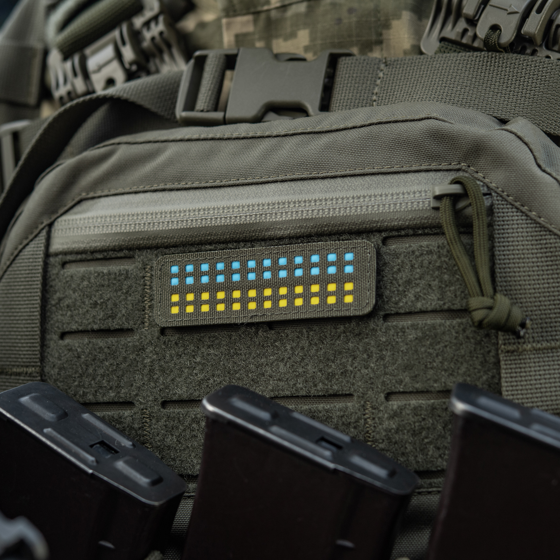 M-Tac нашивка флаг Украины 25х80 Laser Cut Ranger Green/Yellow/Blue/GID — 8