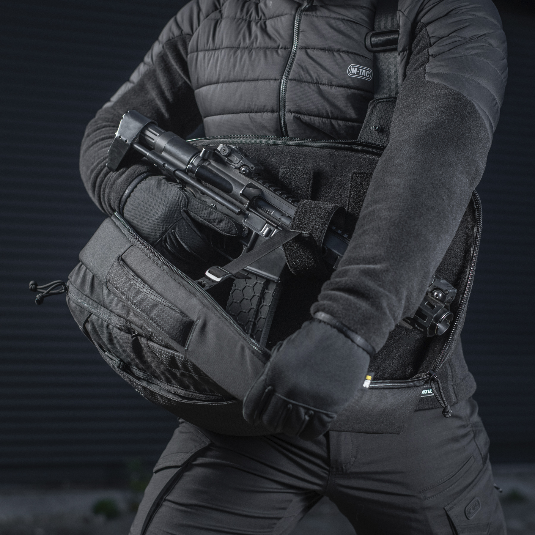 M-Tac рюкзак однолямочный Agent Elite Hex Black — 18