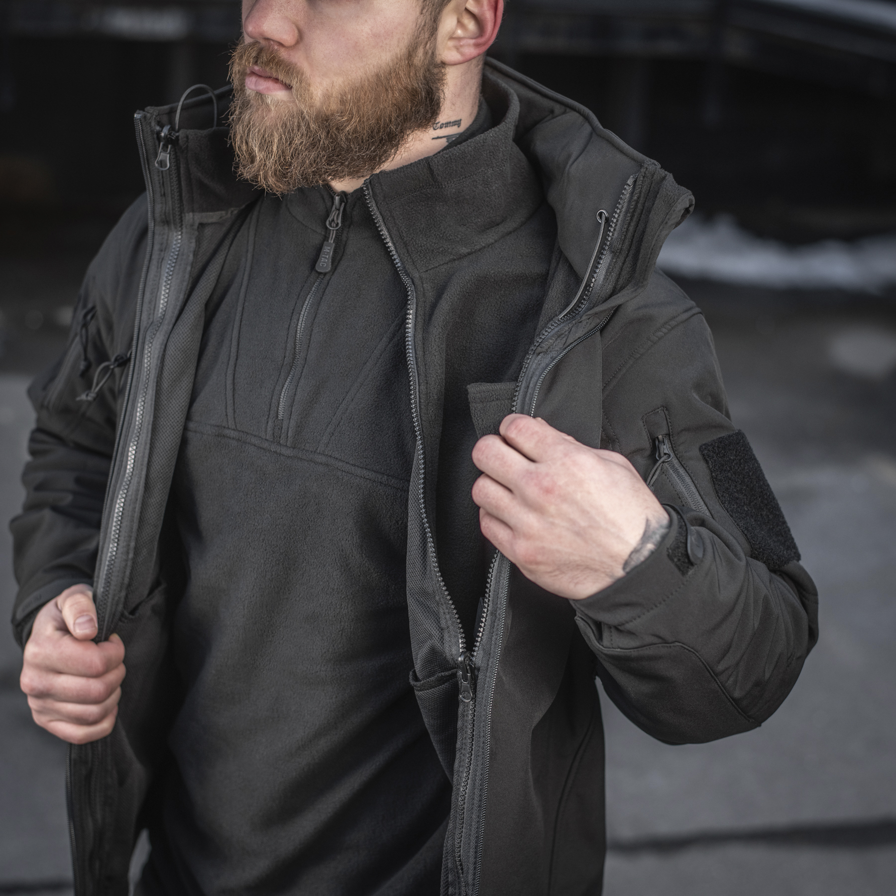M-Tac куртка Soft Shell с подстежкой Black — 17